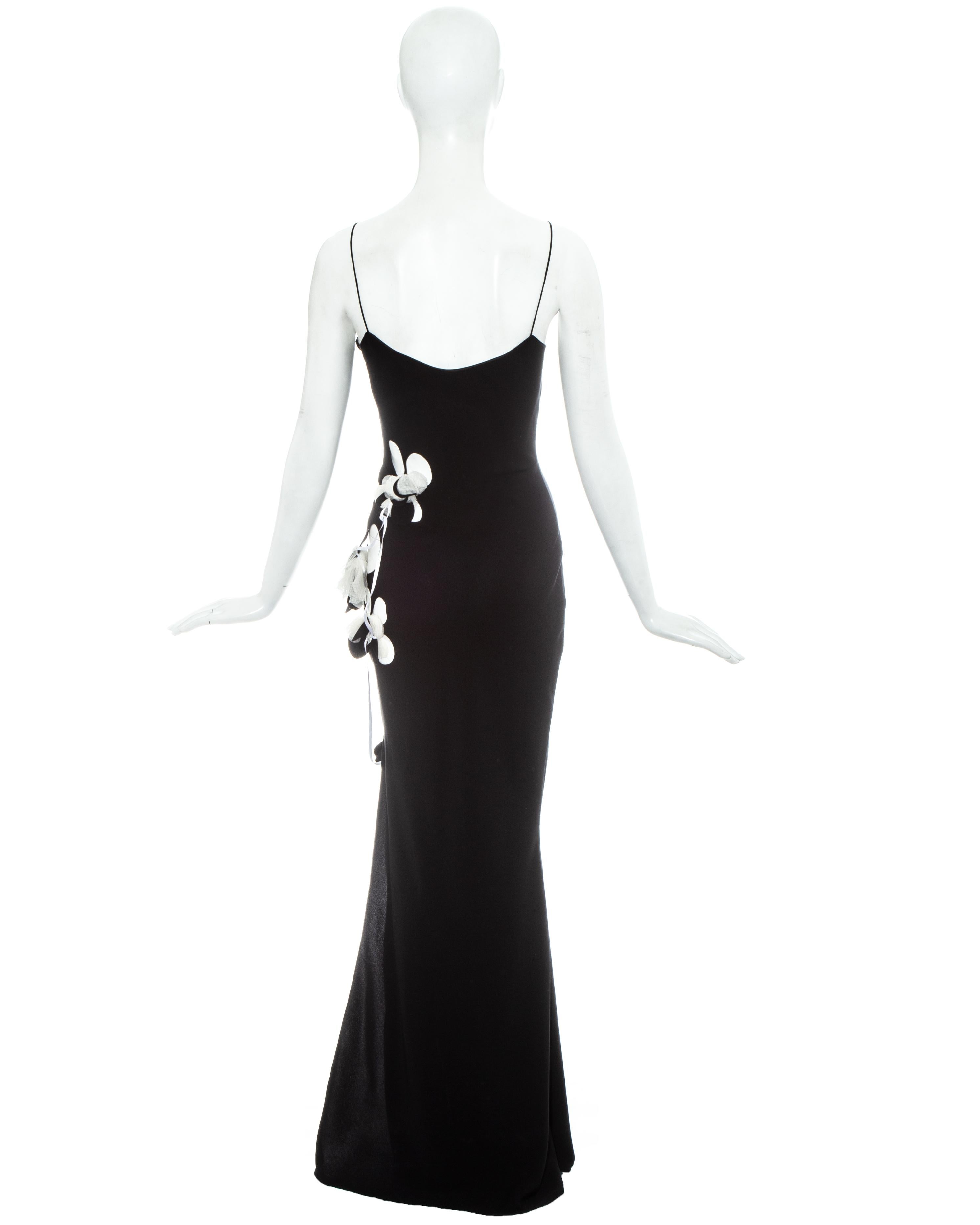 black silk evening dress