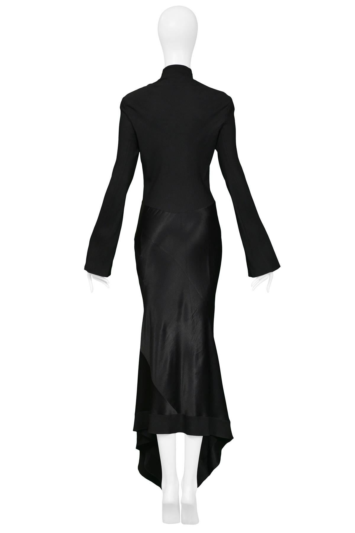 JOHN GALLIANO  Black Star Panal Gown 1994-95 In Excellent Condition In Los Angeles, CA