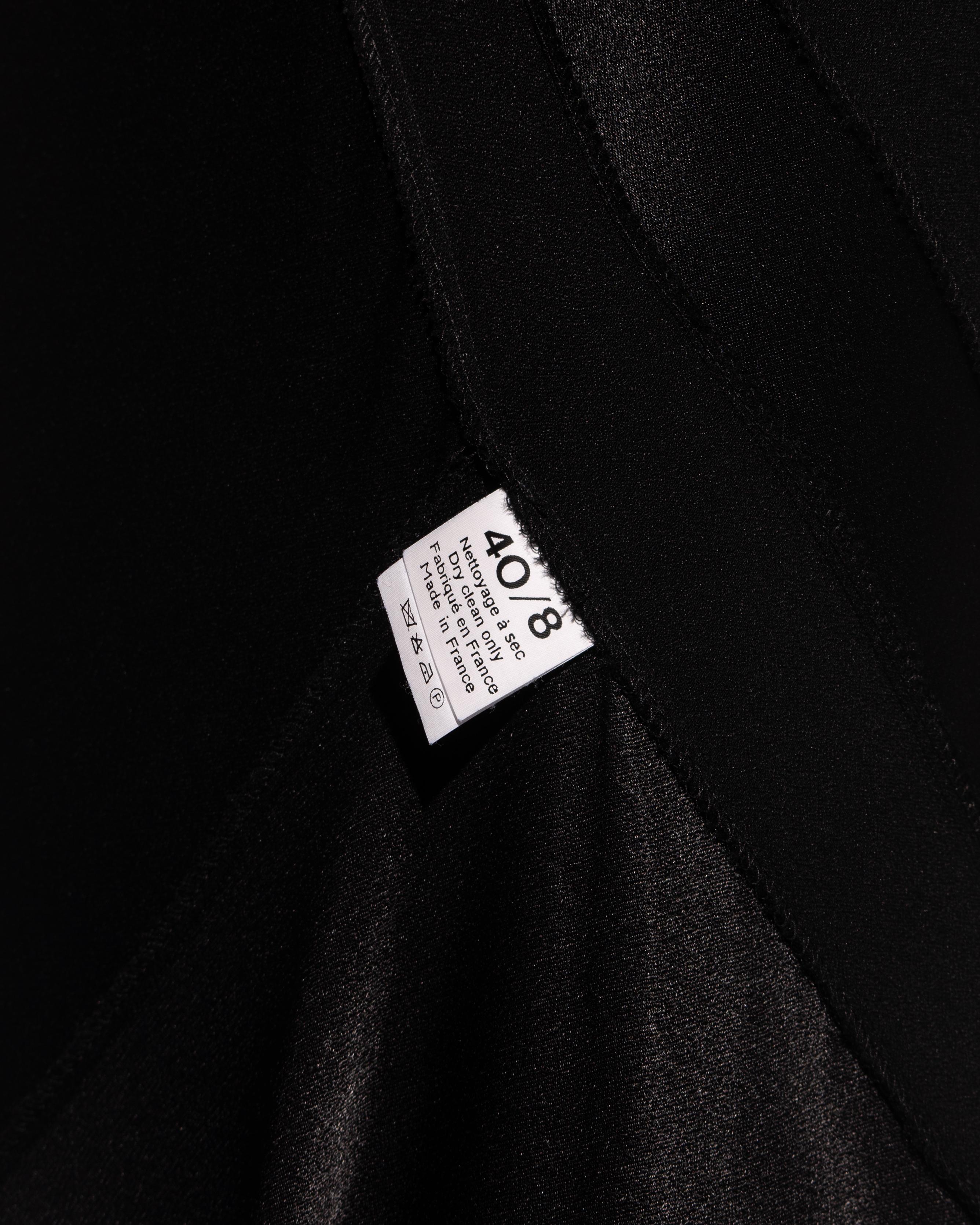 John Galliano black strapless bias-cut evening dress with train, ss ...