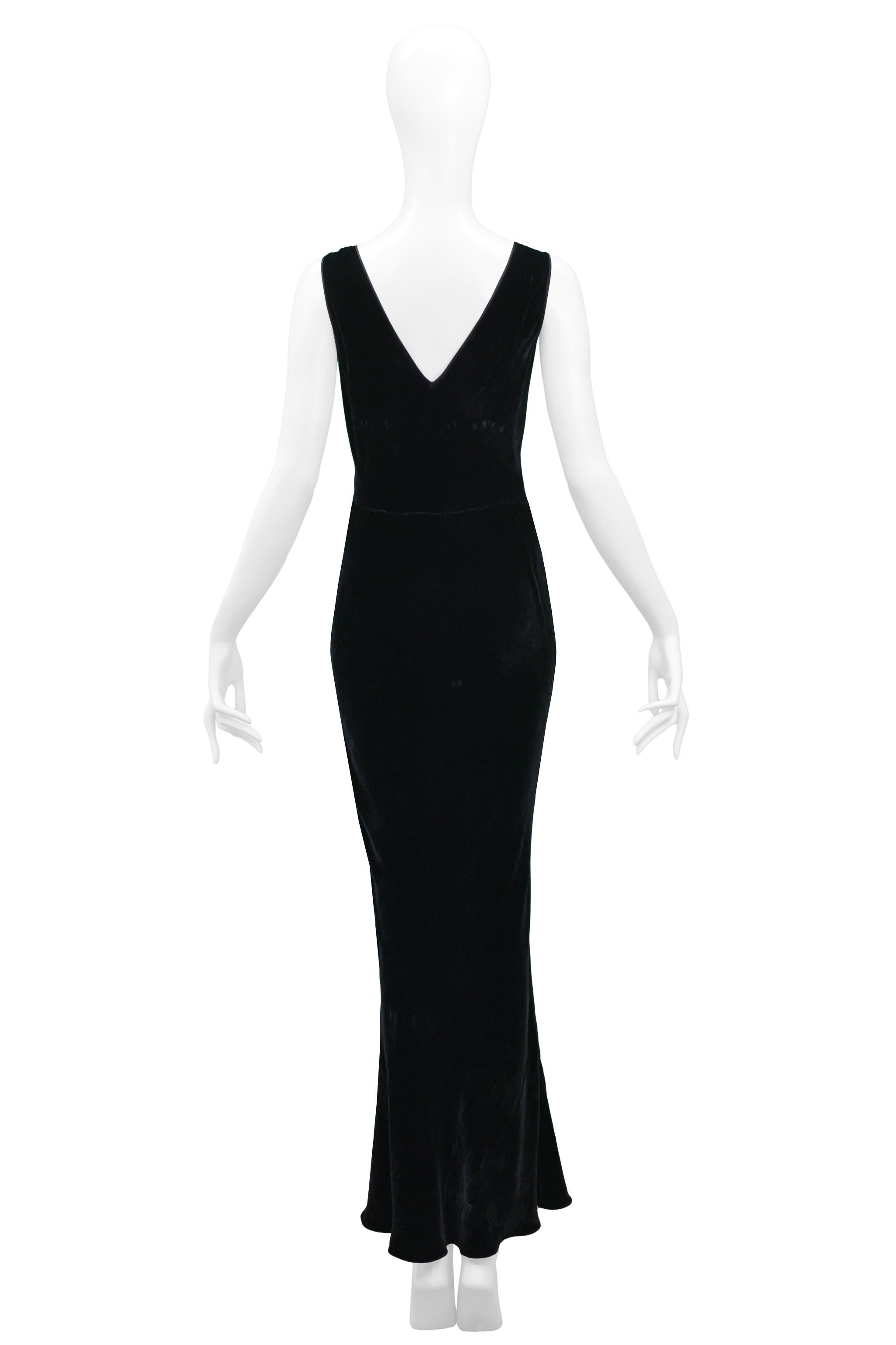 John Galliano Black Velvet Knot Evening Gown 2006 In Excellent Condition In Los Angeles, CA
