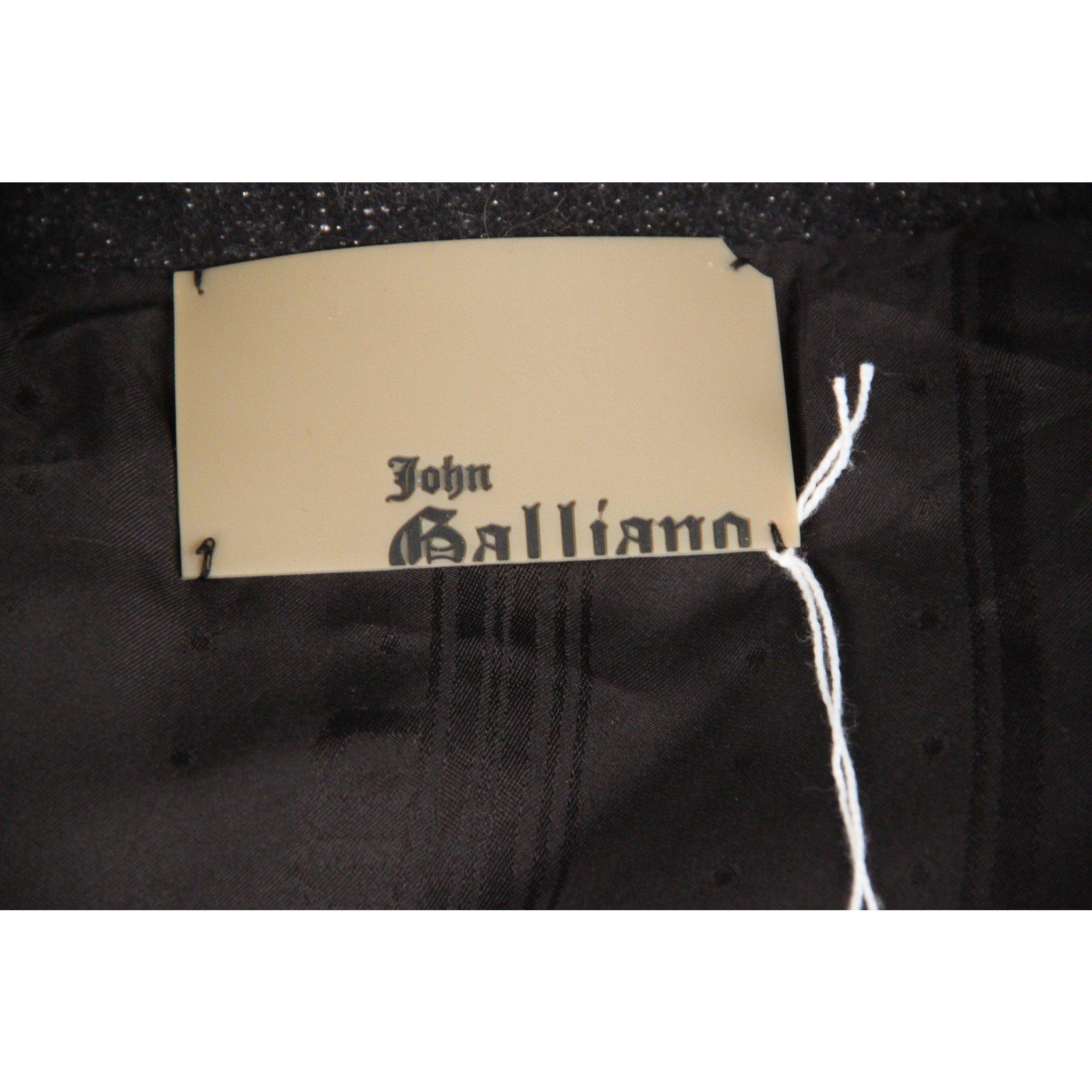 JOHN GALLIANO Black Wool & Cashmere BLAZER Jacket SIZE 6 3