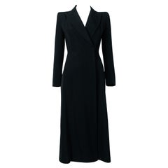John Galliano black wool gabardine coat, ss 1996