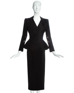 John Galliano black wool 'Pin Up' skirt suit, ss 1995