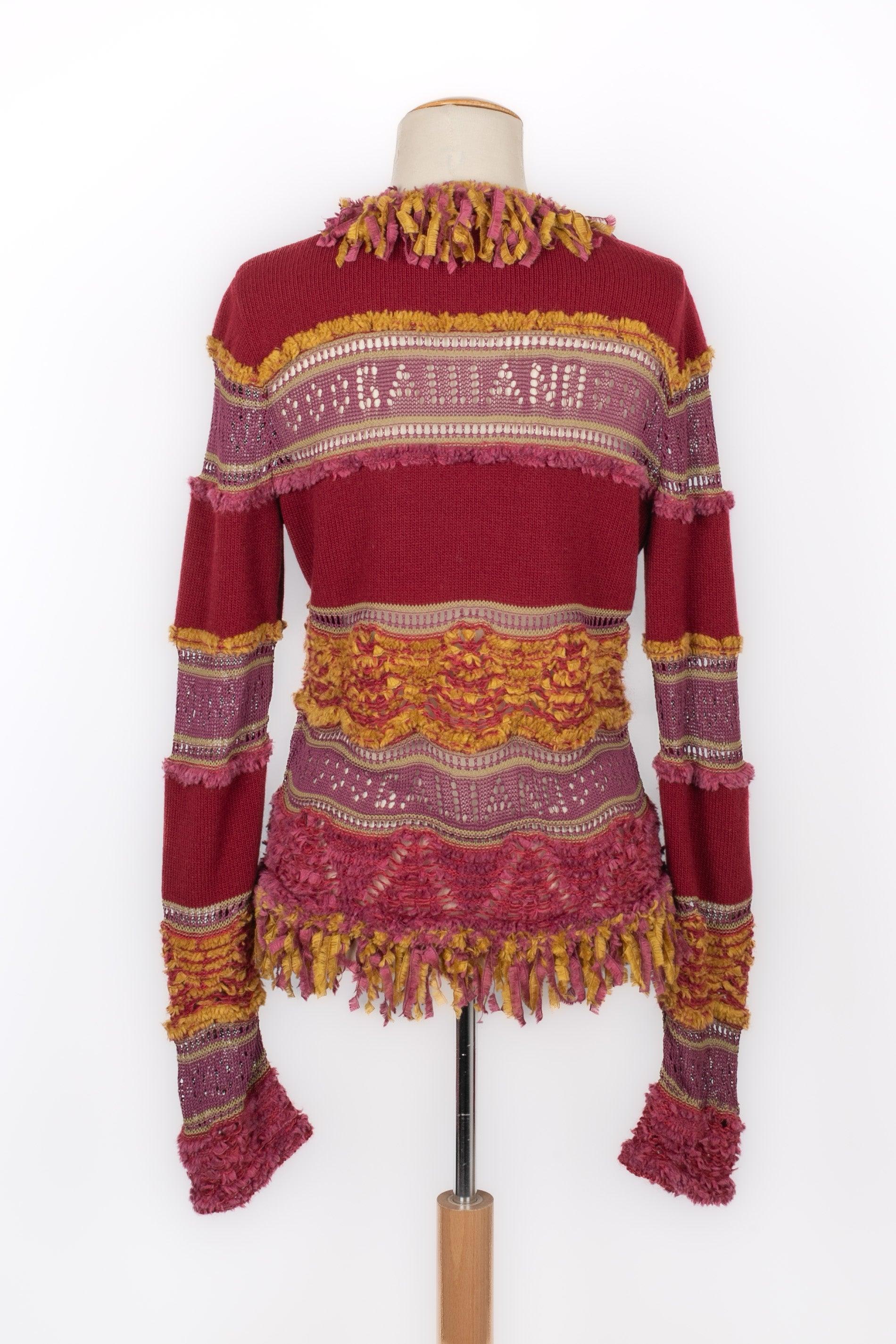 John Galliano Blended Mohair and Cashmere Cardigan, 2004 In Excellent Condition For Sale In SAINT-OUEN-SUR-SEINE, FR