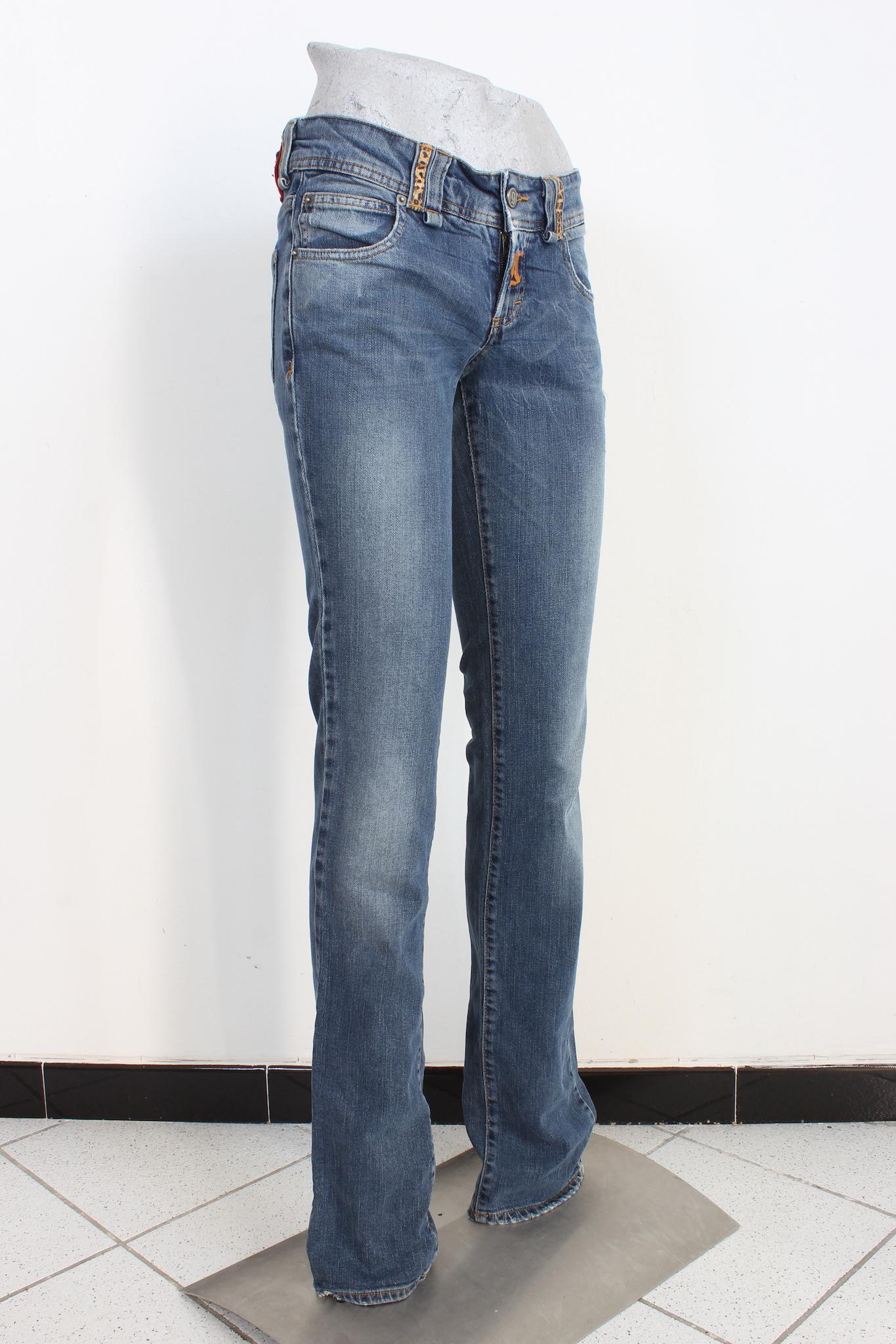 John Galliano Blue Straight Jeans Vintage 2000s For Sale 2