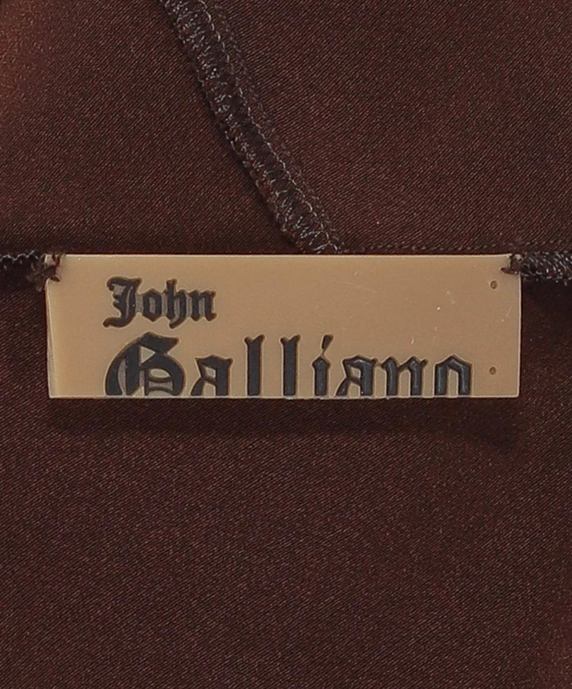 John Galliano - Ensemble en soie Brown Pour femmes en vente