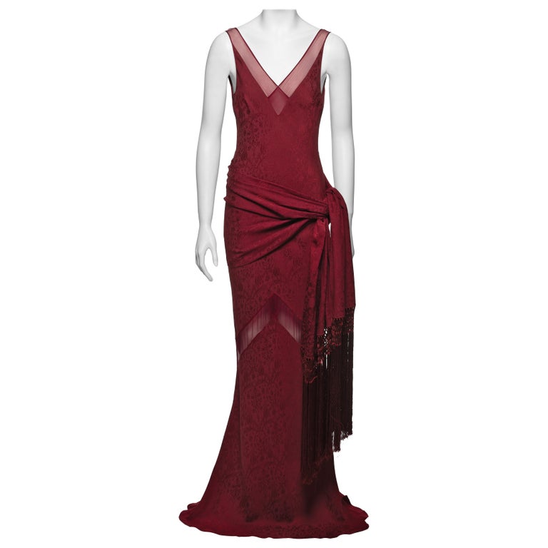 burgundy fringe dress BABEYOND Sequin-Embellished Fringe Flapper Dance Dress, Gatsby Roaring 20s Party Dress, 1920s Party Costume, Red, Size 4 main image 1