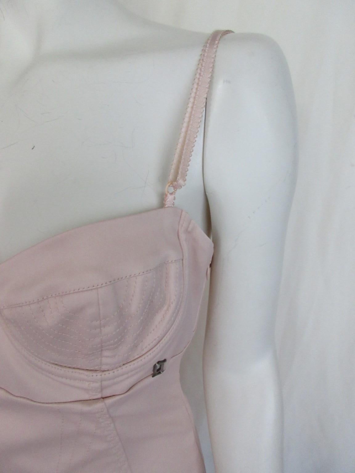 John Galliano Vestido corsé corpiño rosa en venta 6