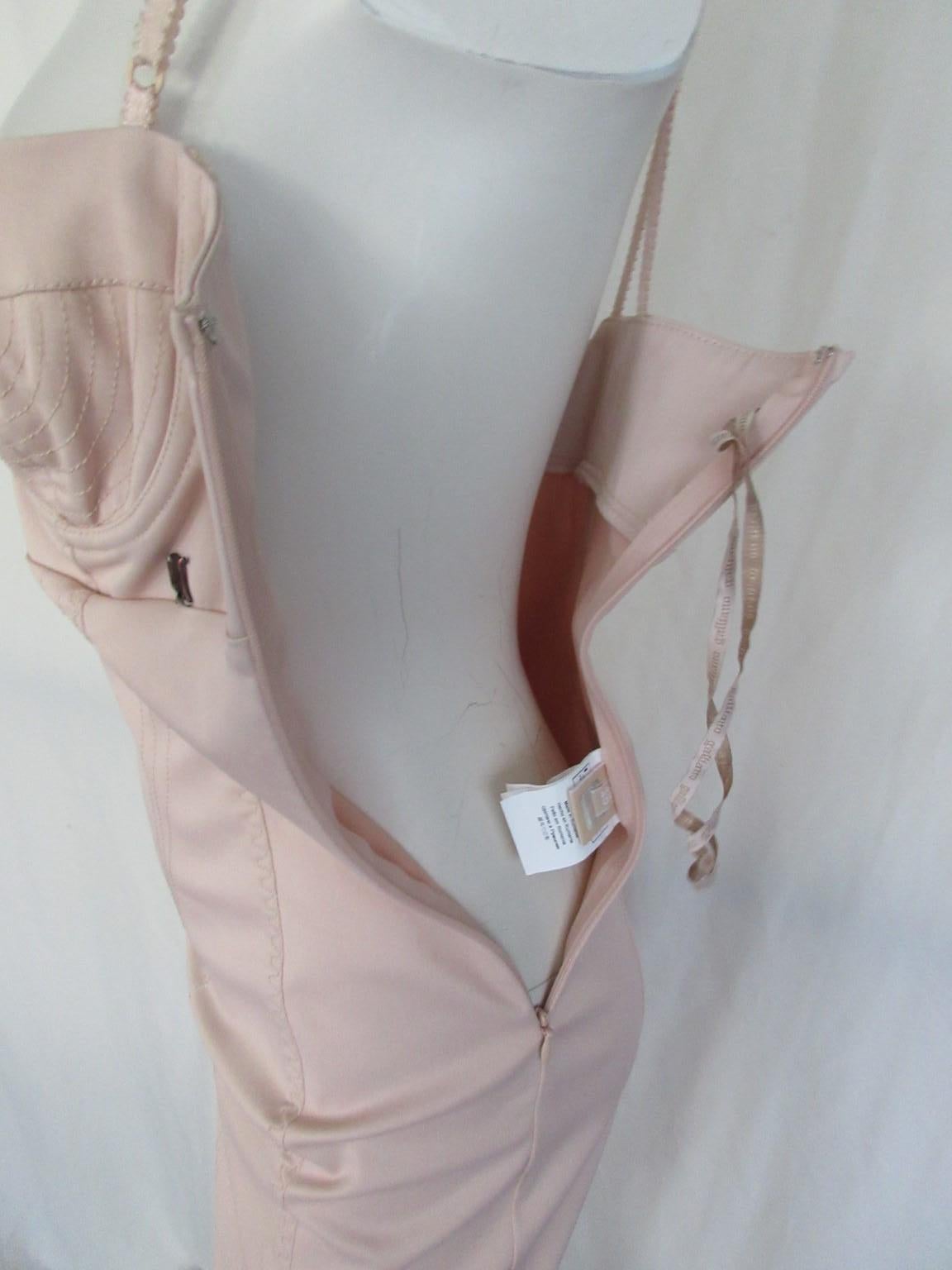 John Galliano Vestido corsé corpiño rosa Gris en venta