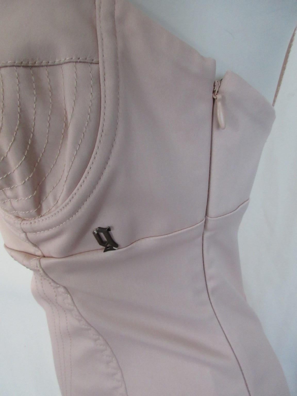 John Galliano Vestido corsé corpiño rosa en venta 4