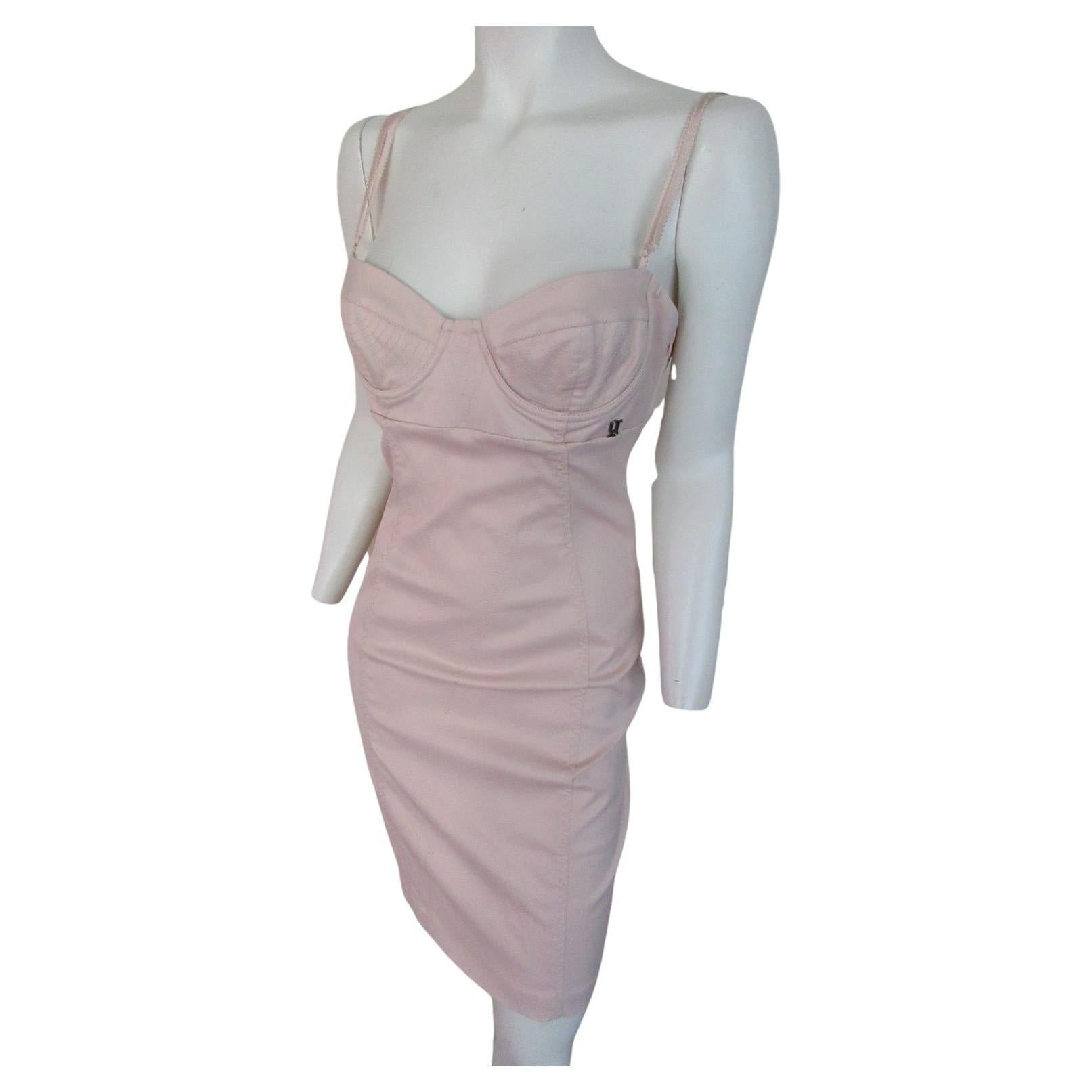 John Galliano Vestido corsé corpiño rosa en venta