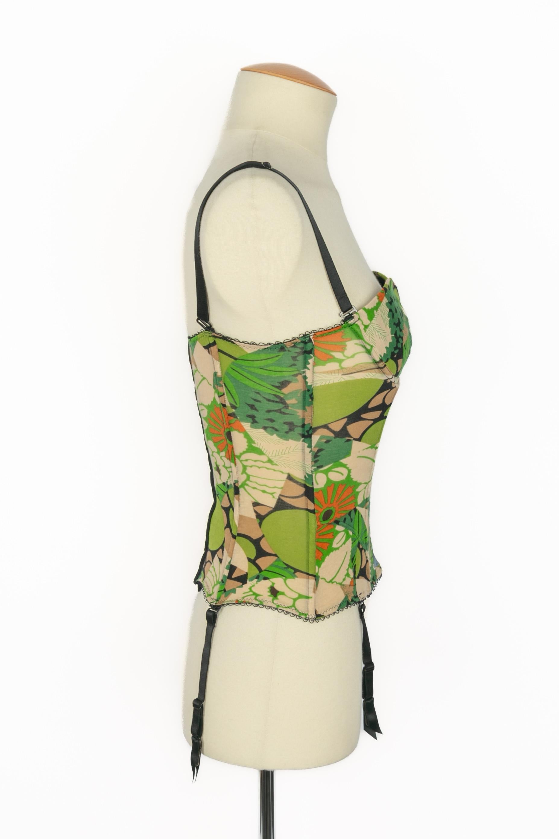 Beige Top bustier di John Galliano in vendita