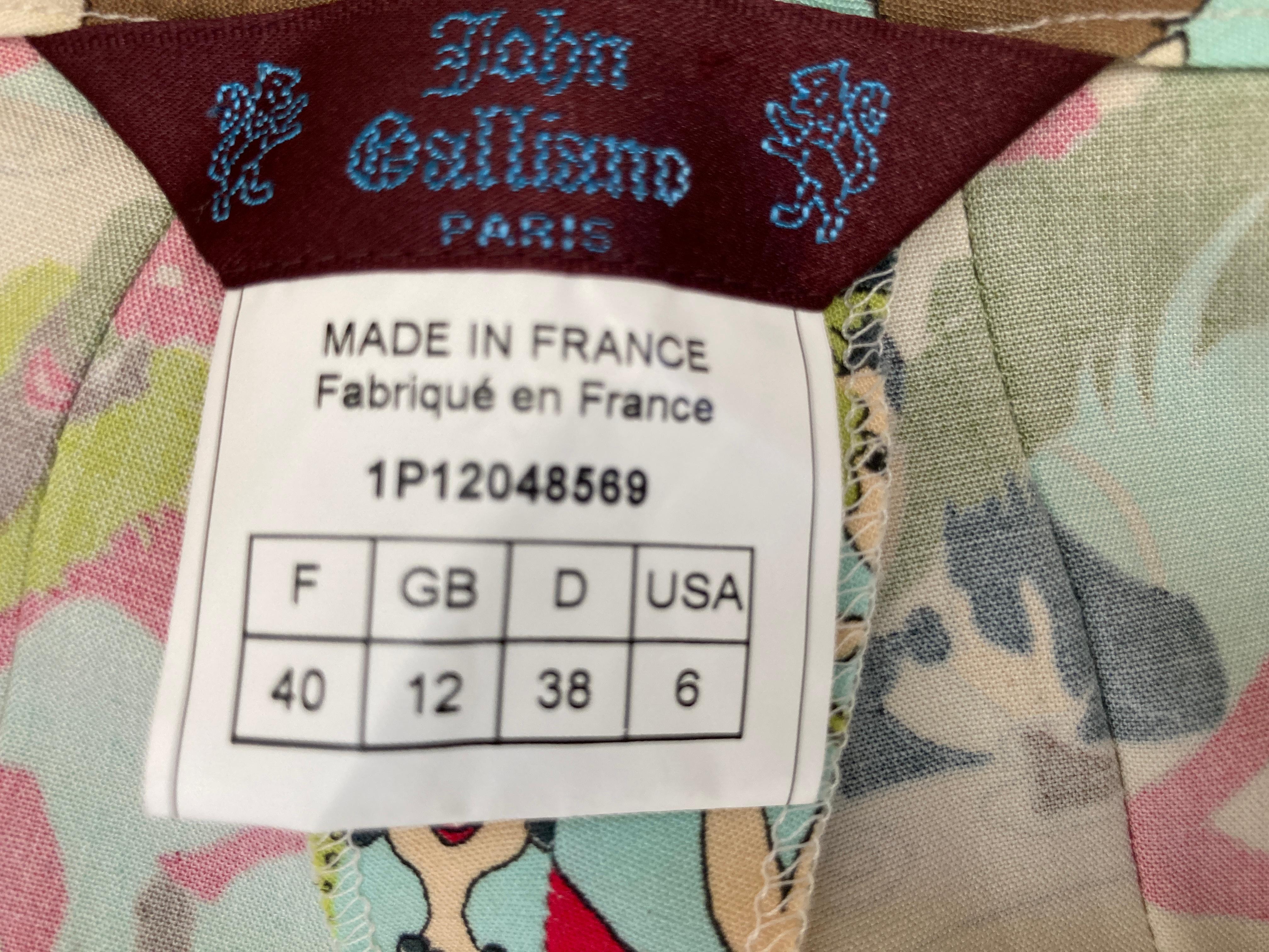 John Galliano Cafe Society Print Vintage Pants, Rare Trousers, 1999's In Excellent Condition For Sale In North Hollywood, CA