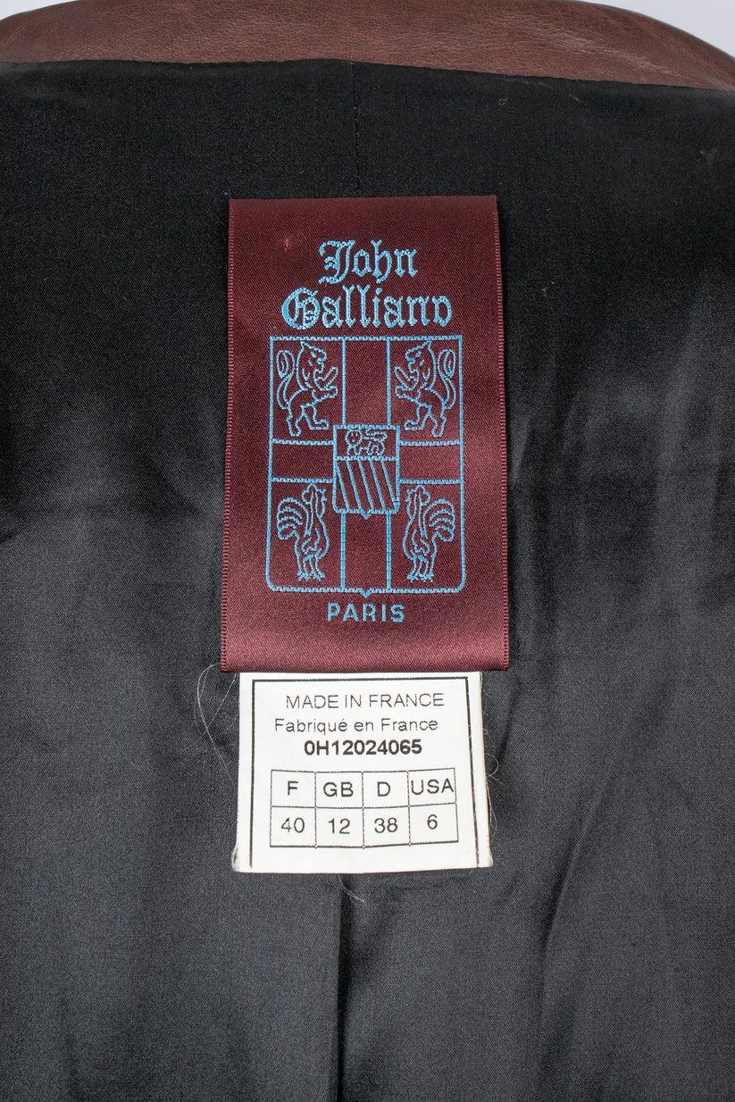 John Galliano Calfskin Coat For Sale 7