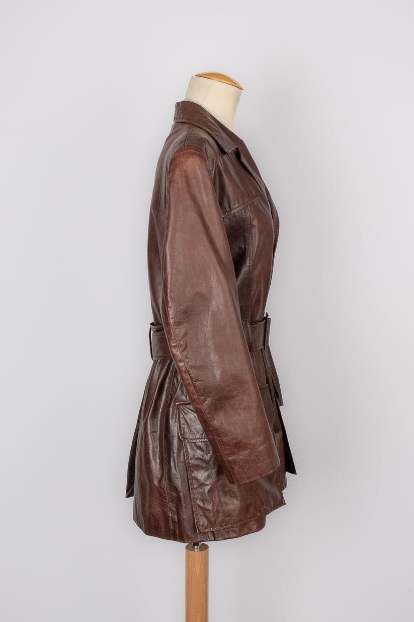 John Galliano Calfskin Coat In Good Condition For Sale In SAINT-OUEN-SUR-SEINE, FR