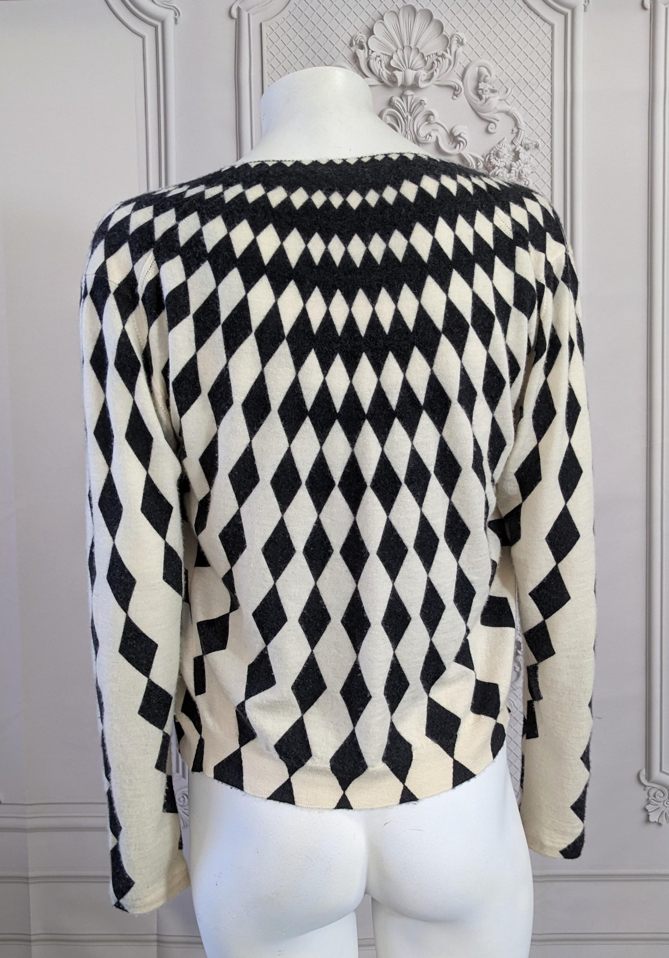 John Galliano Cashmere Harlequin Twin Set 1