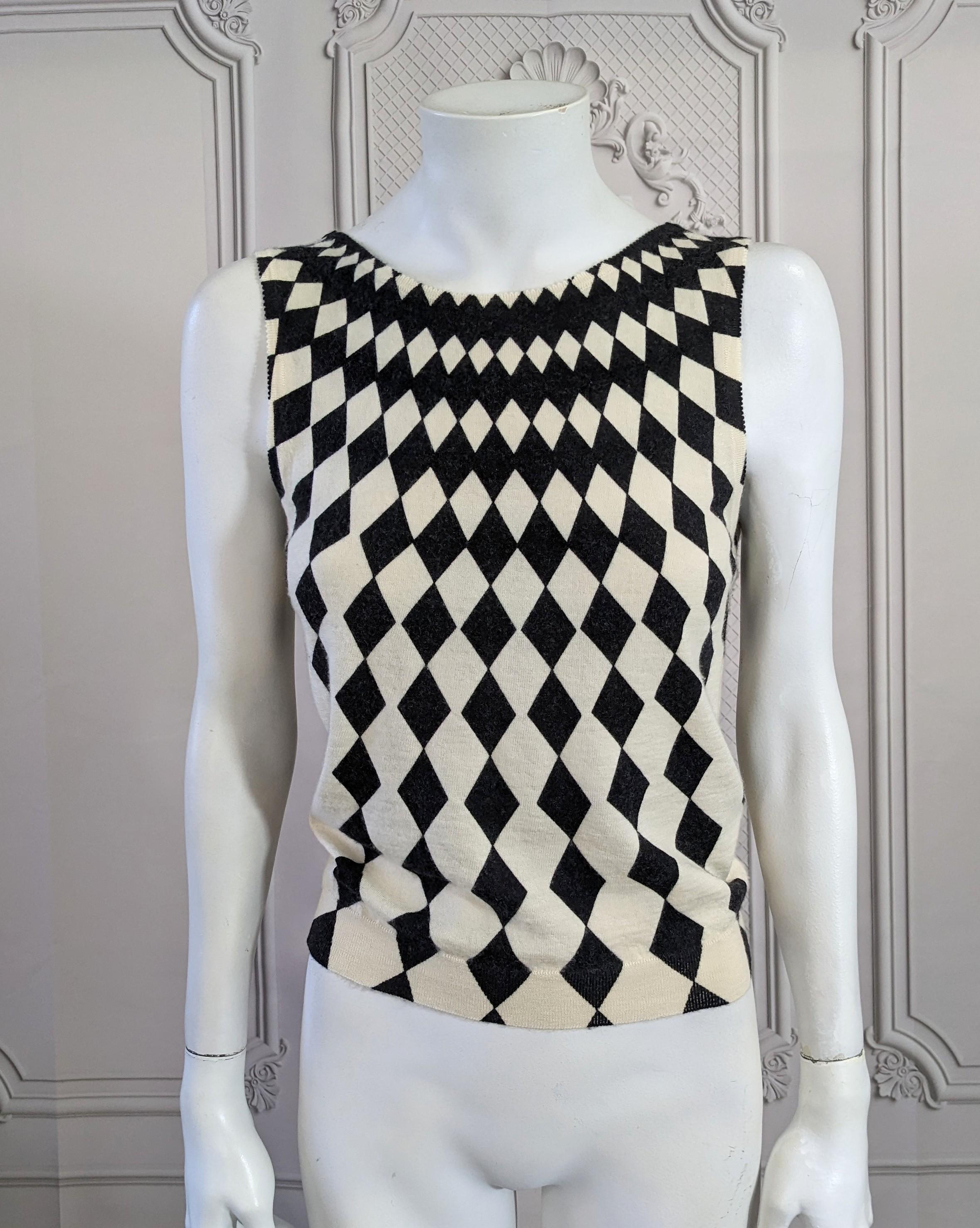 John Galliano Cashmere Harlequin Twin Set 2