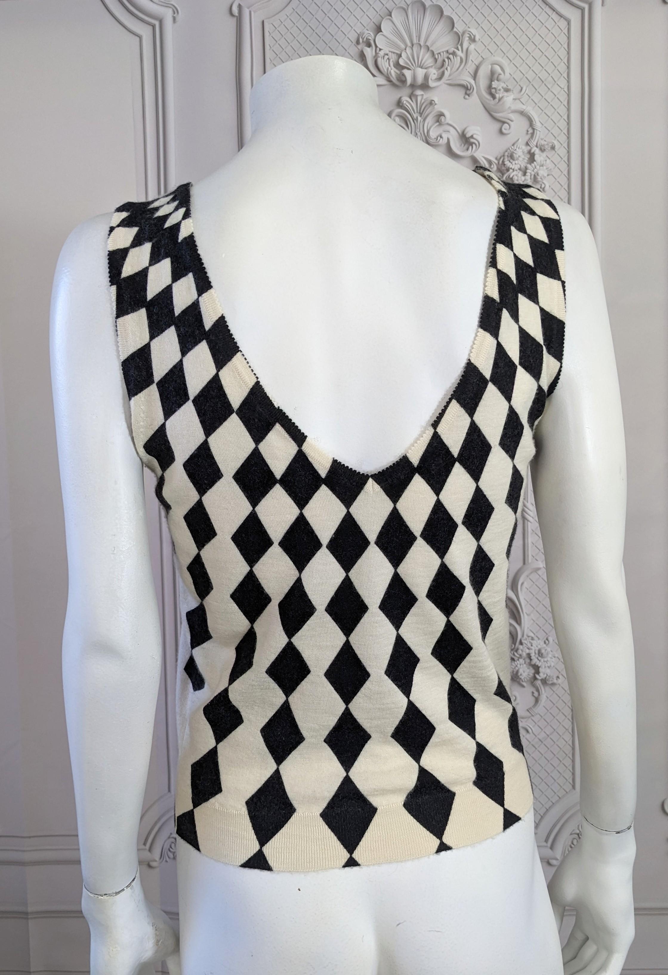 John Galliano Cashmere Harlequin Twin Set 3