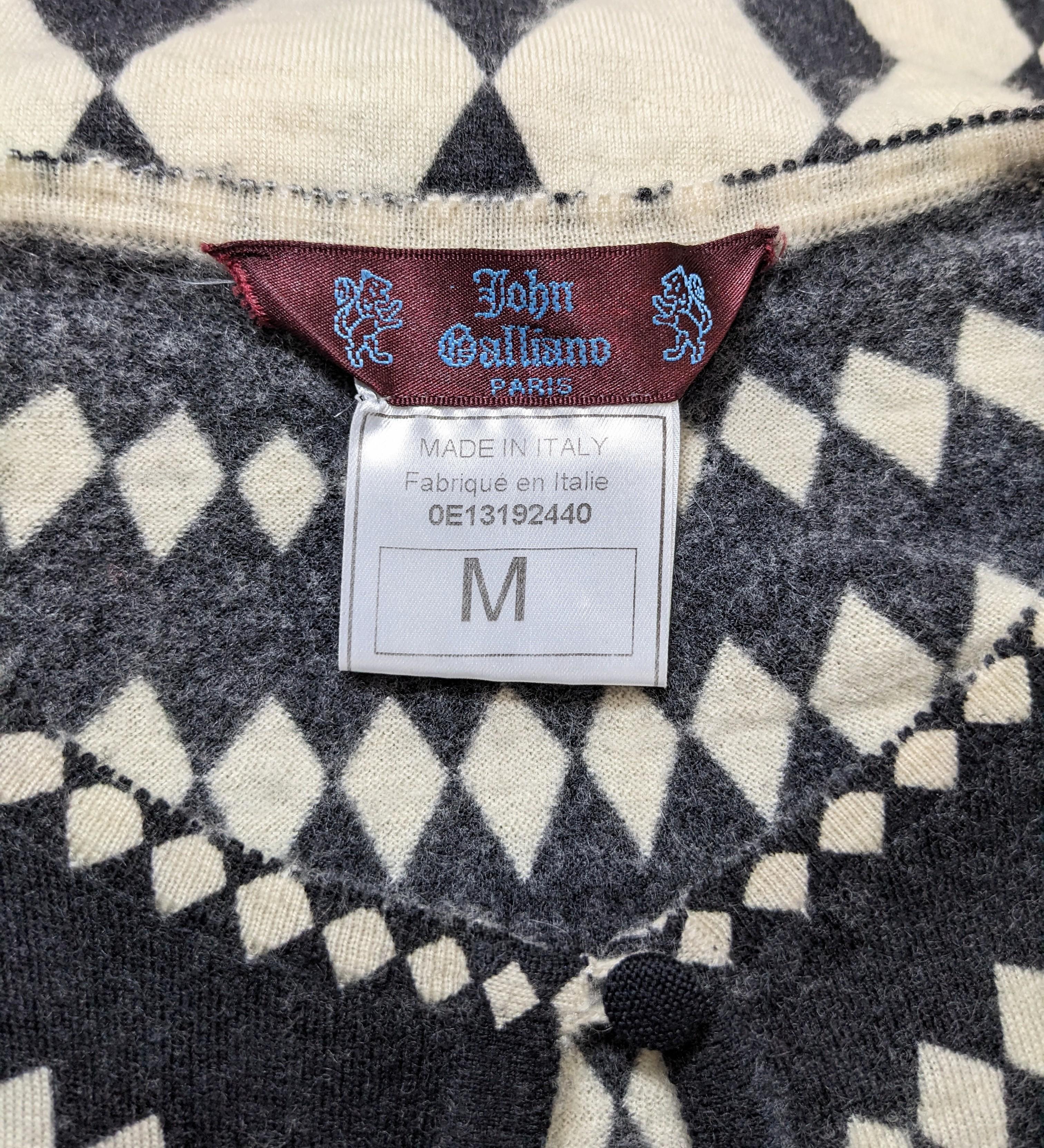 John Galliano Cashmere Harlequin Twin Set 4