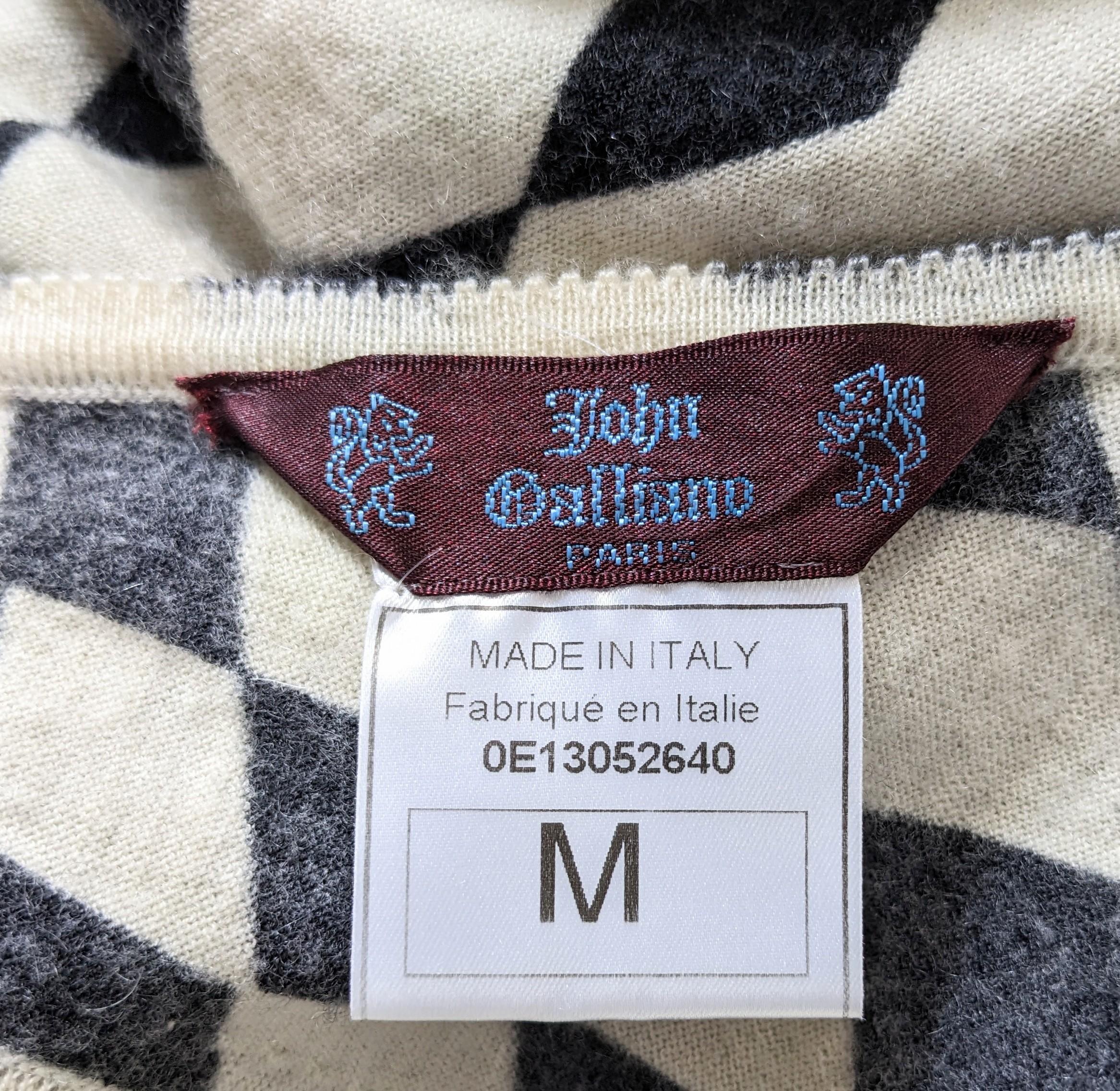 John Galliano Cashmere Harlequin Twin Set 5