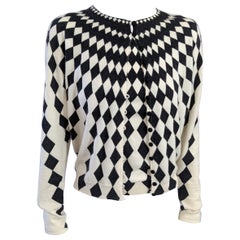 John Galliano Cashmere Harlequin Twin Set