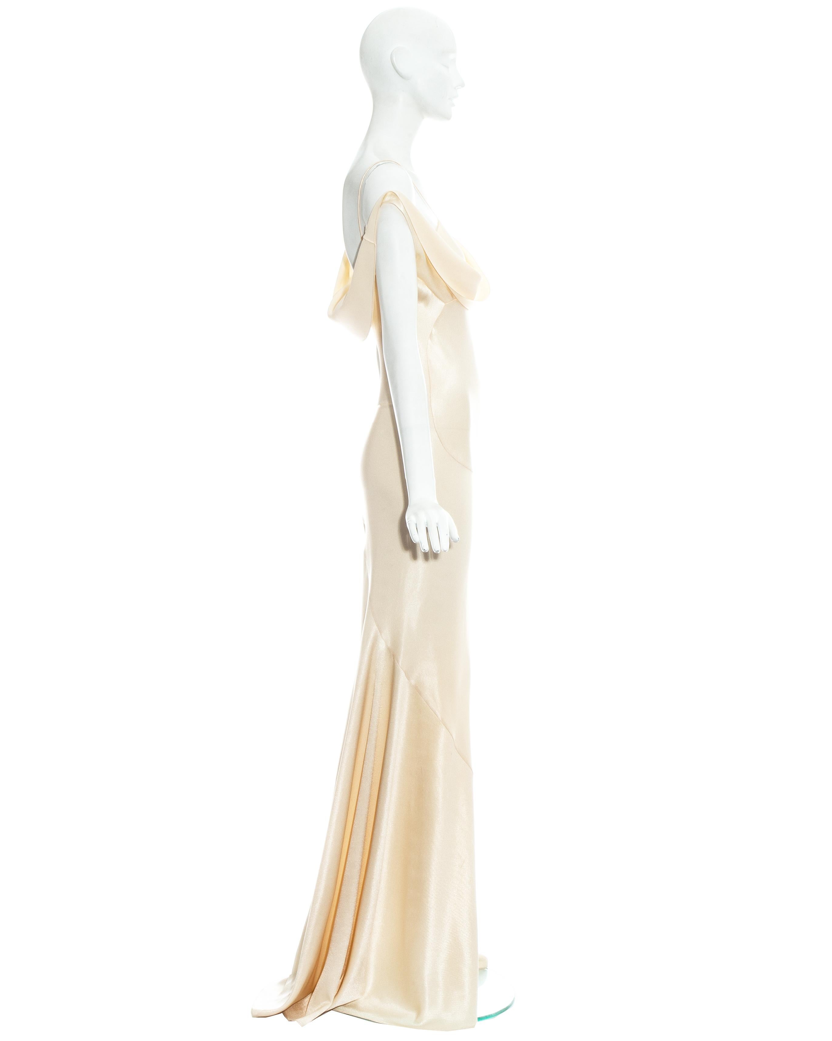 John Galliano champagne bias cut wedding dress, ss 1995 In Excellent Condition For Sale In London, London