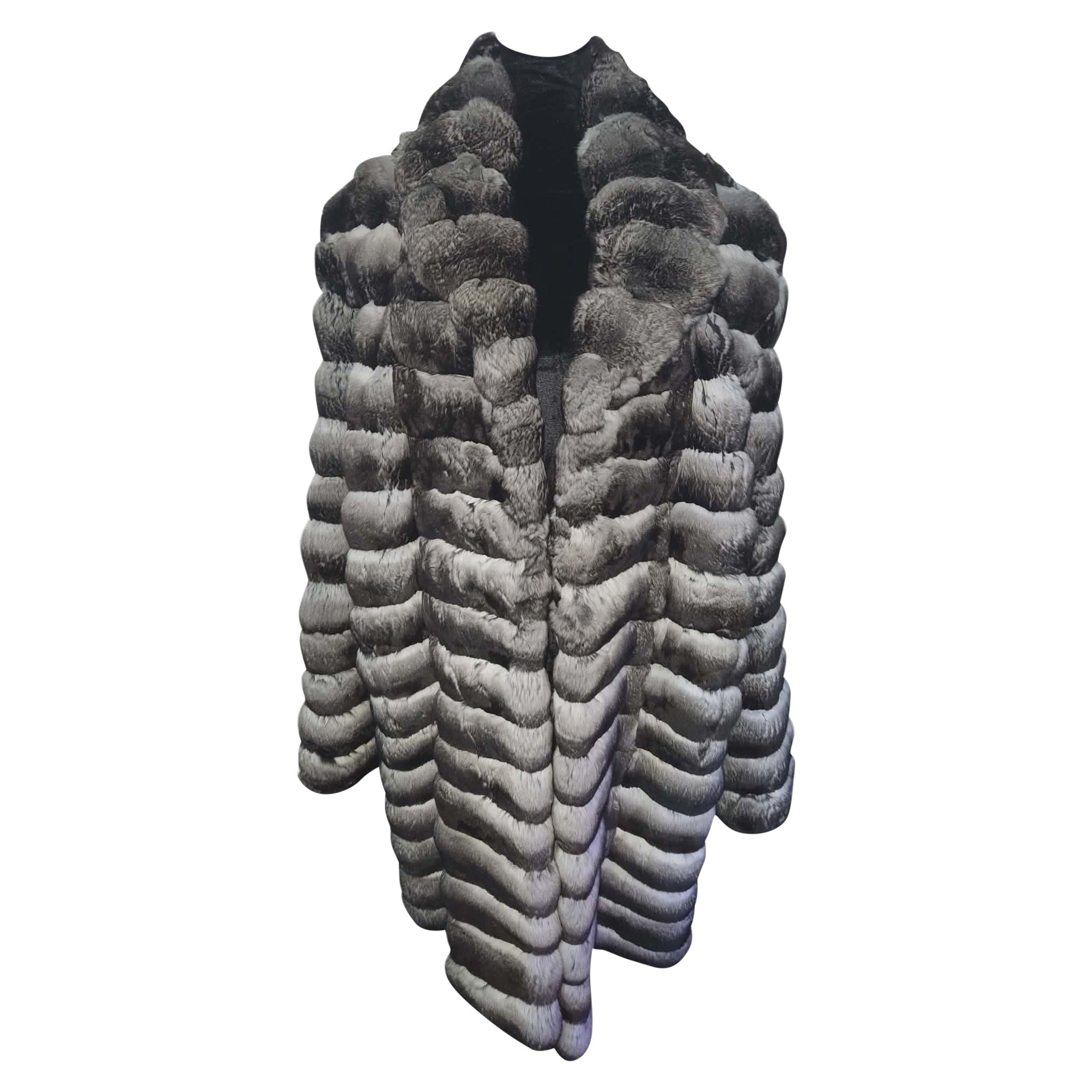 John Galliano chinchilla fur coat unisex women 18 men’s 44-46/L ~no duties