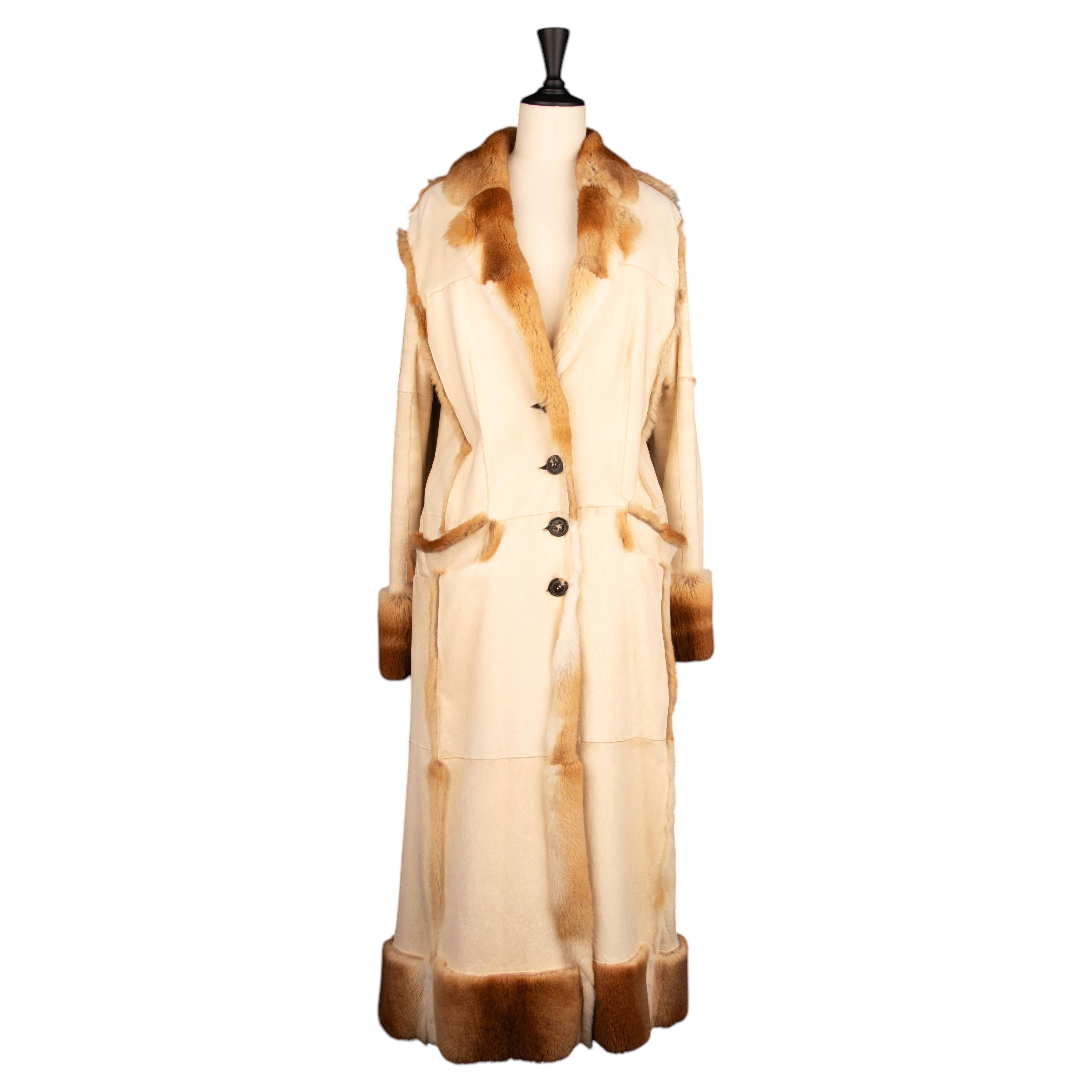 John Galliano ロングコート archive John Galliano archives FW 2001 jacket with fur For Sale at 1stDibs