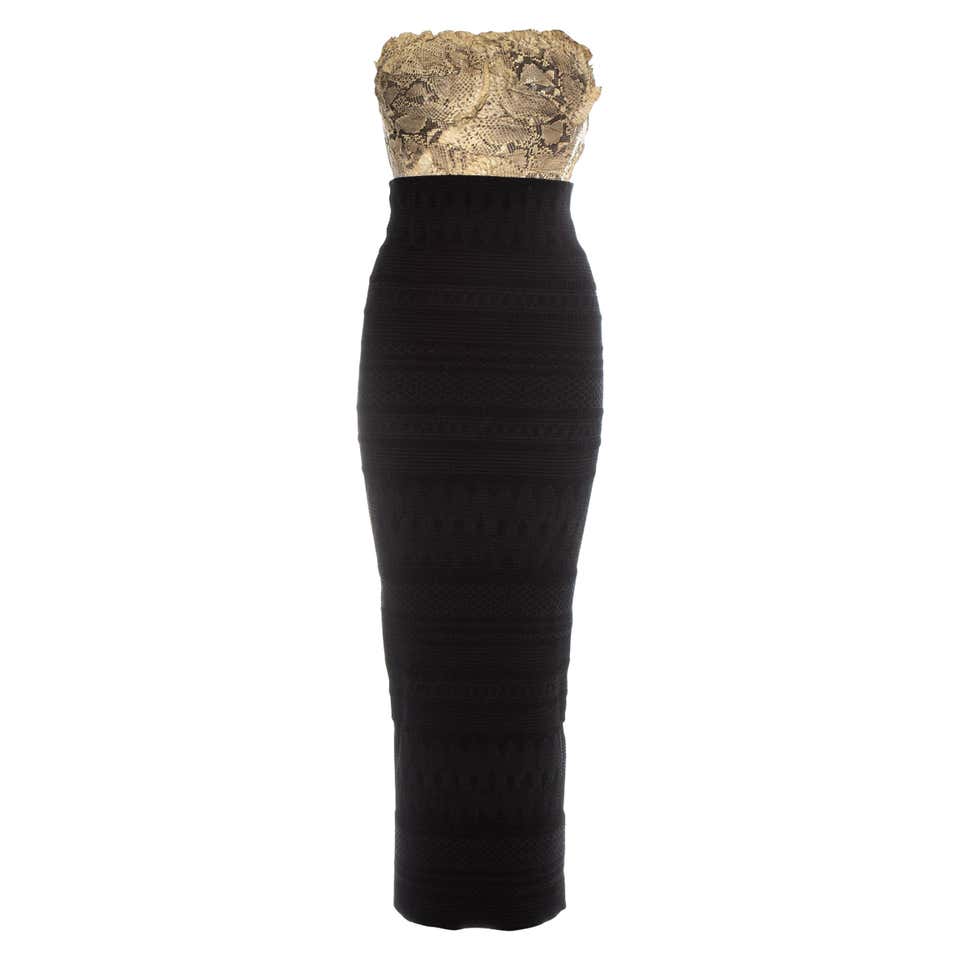 John Galliano python corset and black skirt, fw 1995 For Sale at ...