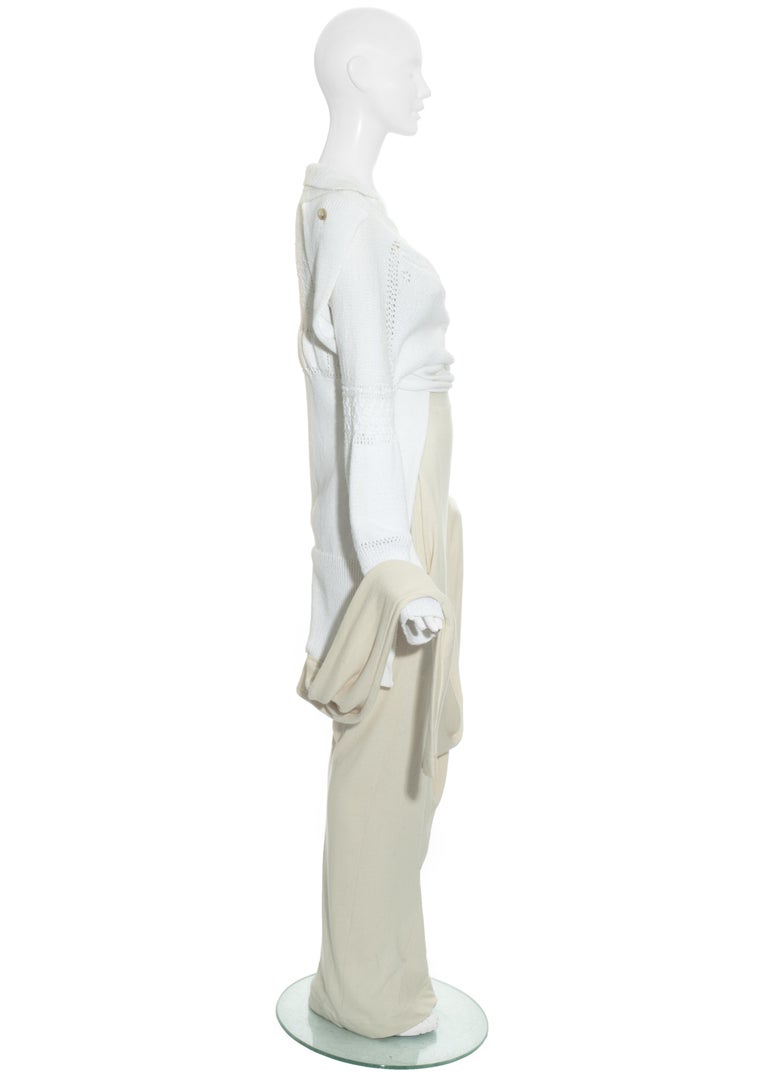 John Galliano cream cotton skirt and sweater set, fw 1985 For Sale at ...