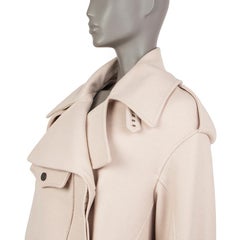JOHN GALLIANO Cremeweißer OVERSIZED DOUBLE BREASTED Mantel aus Wolle 38 XS