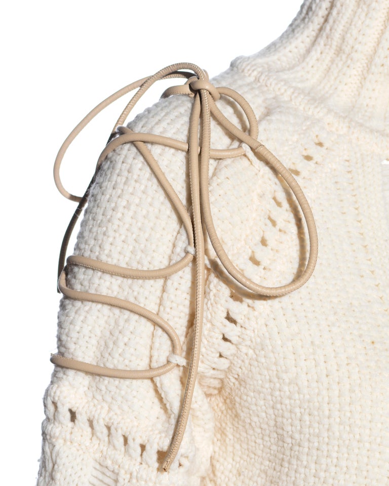 John Galliano Green wool turtleneck sweater