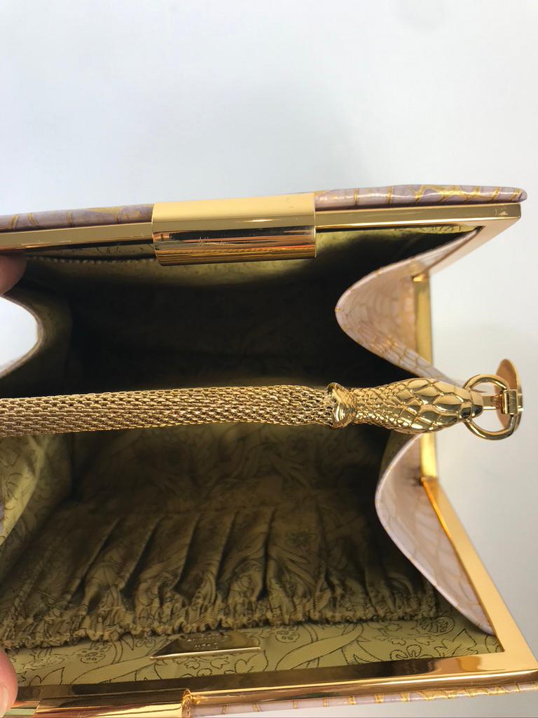 Women's John Galliano Croc Embossed Leather Handbag