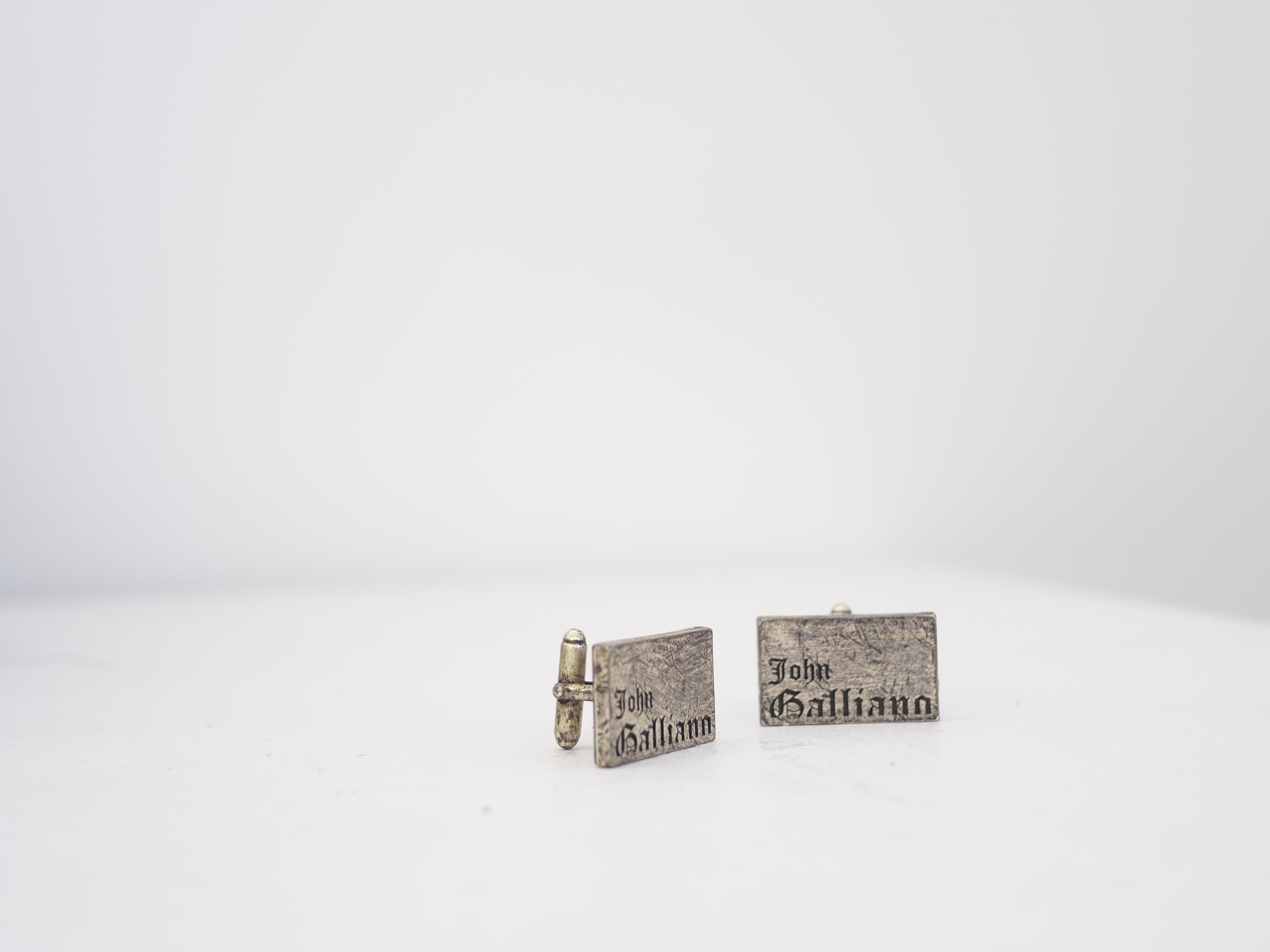 John Galliano cufflinks In Good Condition For Sale In Capri, IT