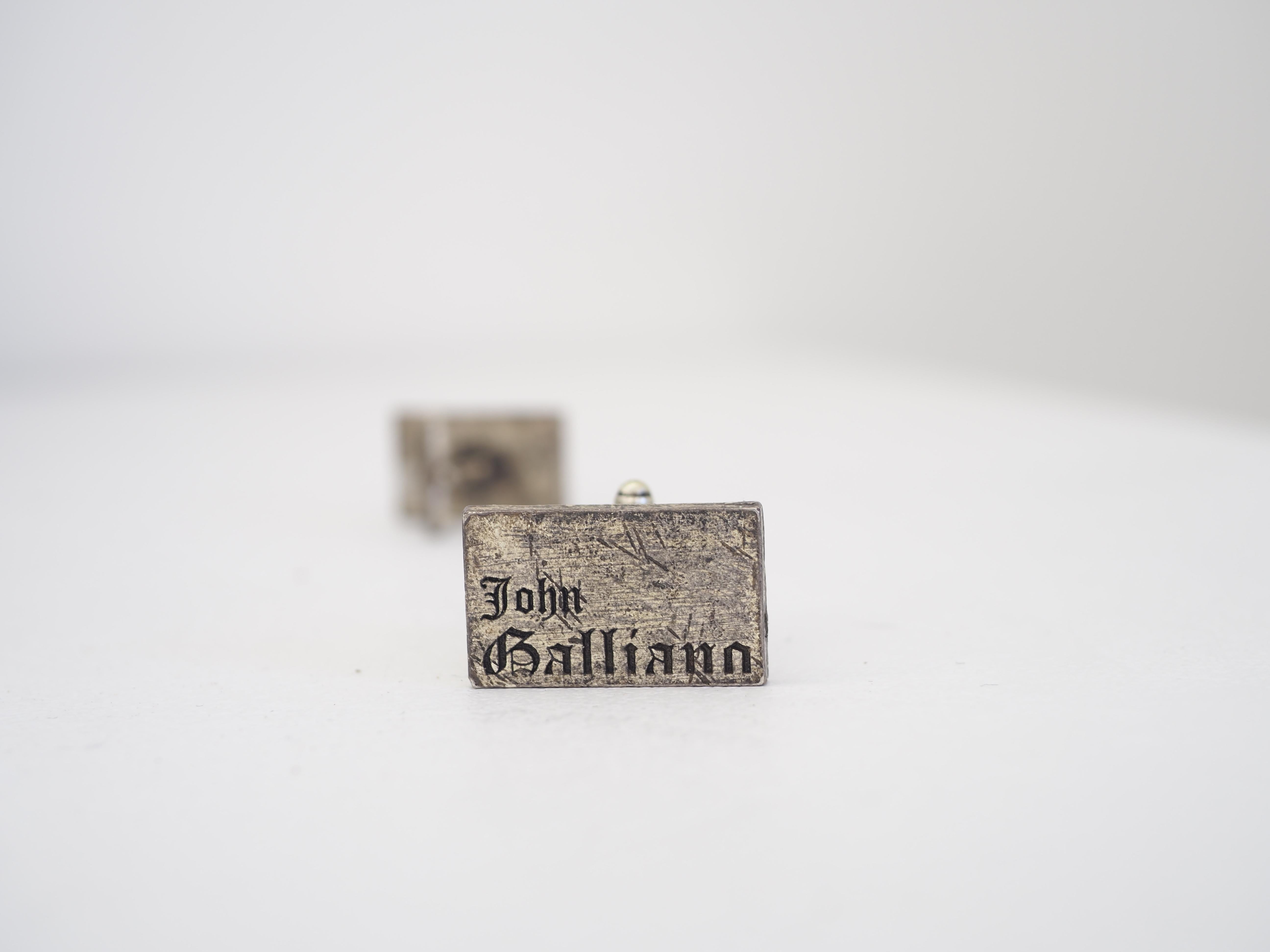 John Galliano cufflinks For Sale 1