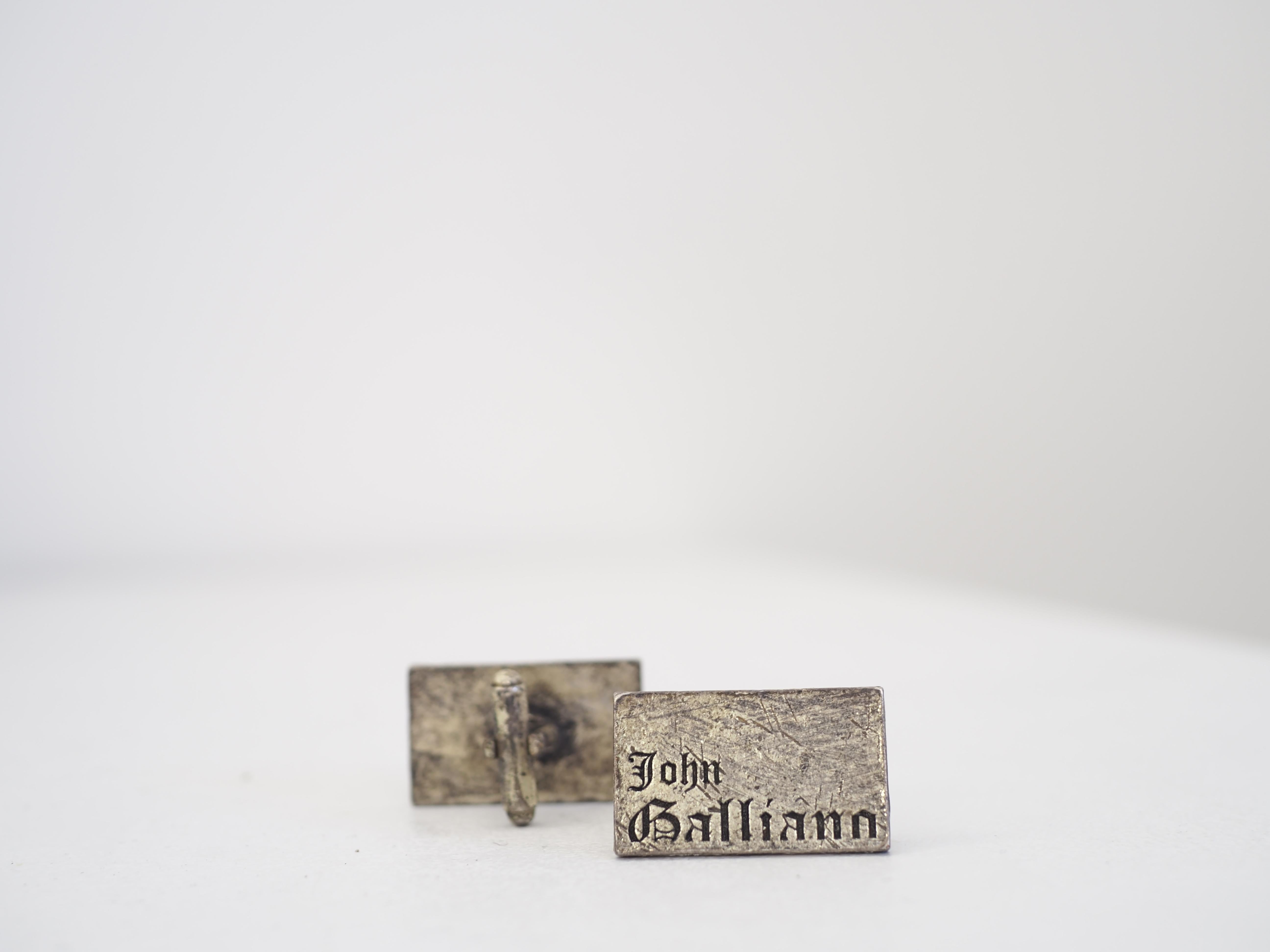 John Galliano cufflinks For Sale 3