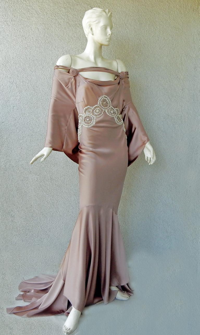 John Galliano Deco Inspired High Style Gown For Sale 4