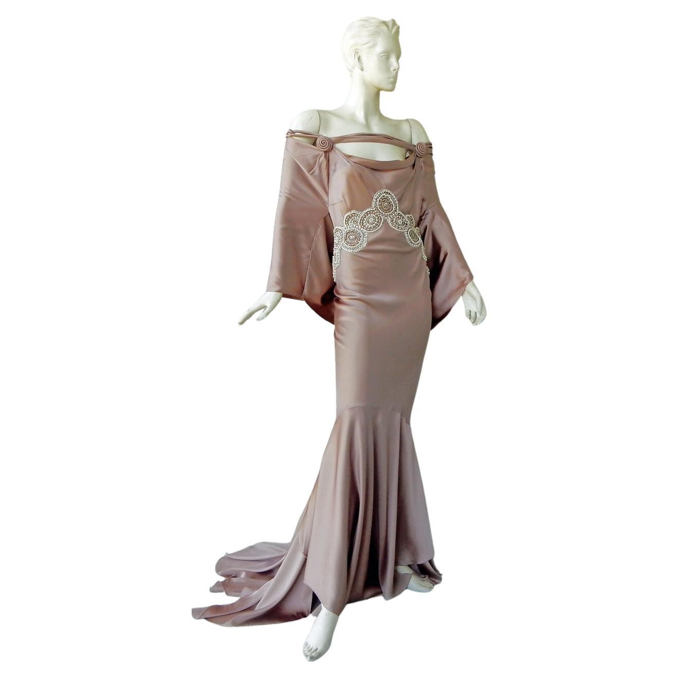 John Galliano Deco Inspired High Style Gown For Sale