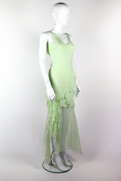 John Galliano 'Delores' Mint Green Silk Dress, F/W 1995