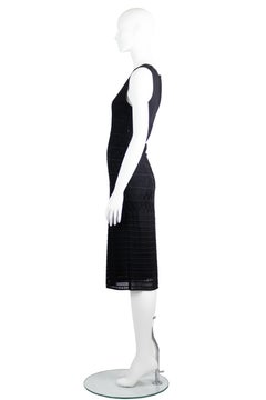 John Galliano Spring/Summer 1999 Black Diamond Knit Sleeveless Dress