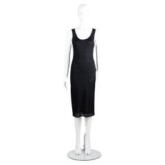 John Galliano Spring/Summer 1999 Black Diamond Knit Sleeveless Dress