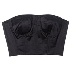 Vintage John Galliano 'Dolores' black silk bustier, fw 1995