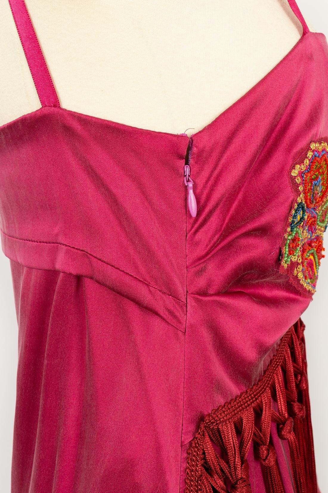 John Galliano Dress in Pink Silk, 2000s 3