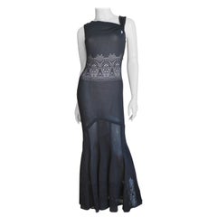 John Galliano Dress with Sheer Waist