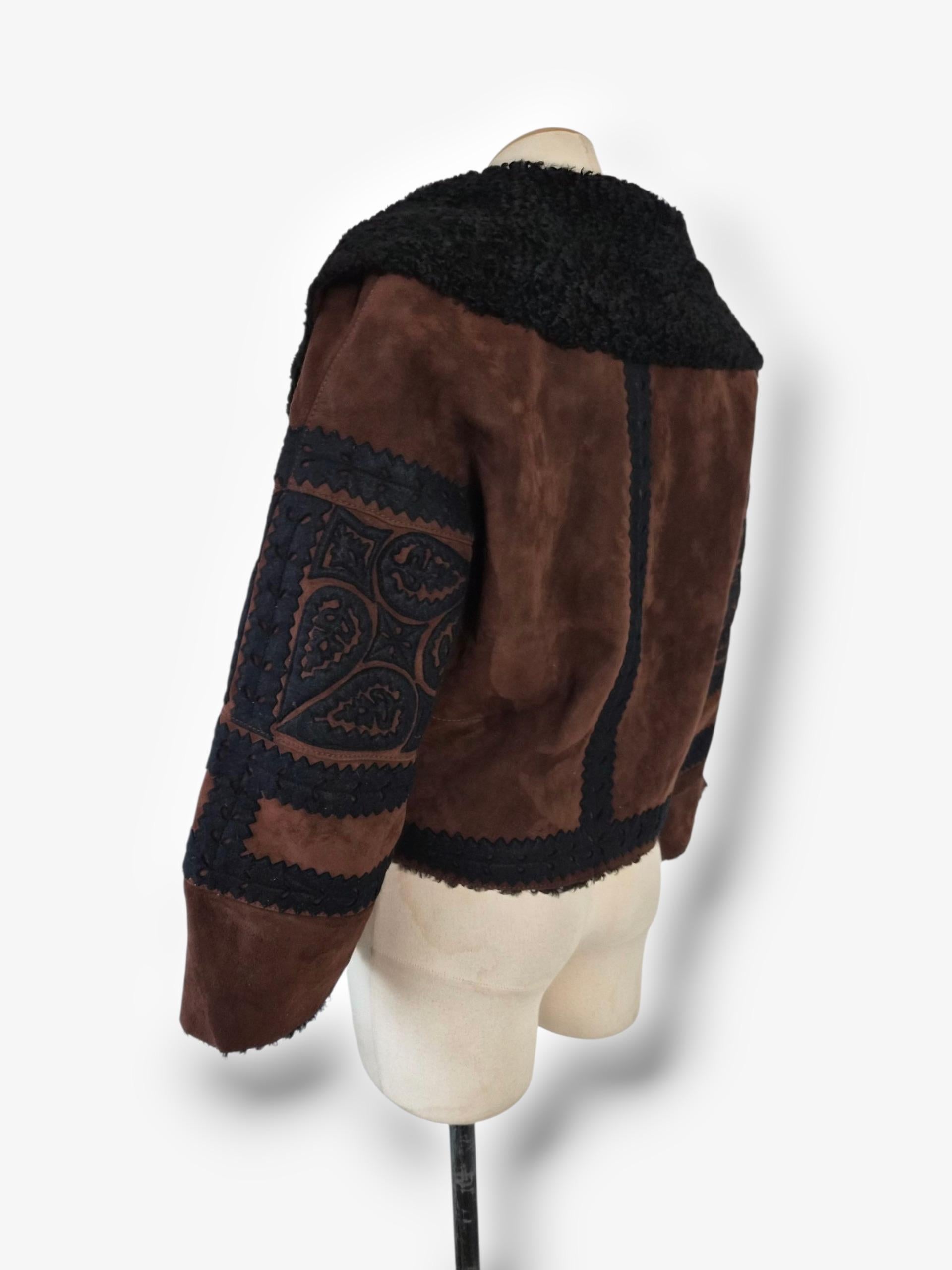 Nero Giacca in shearling John Galliano dei primi anni '00. in vendita