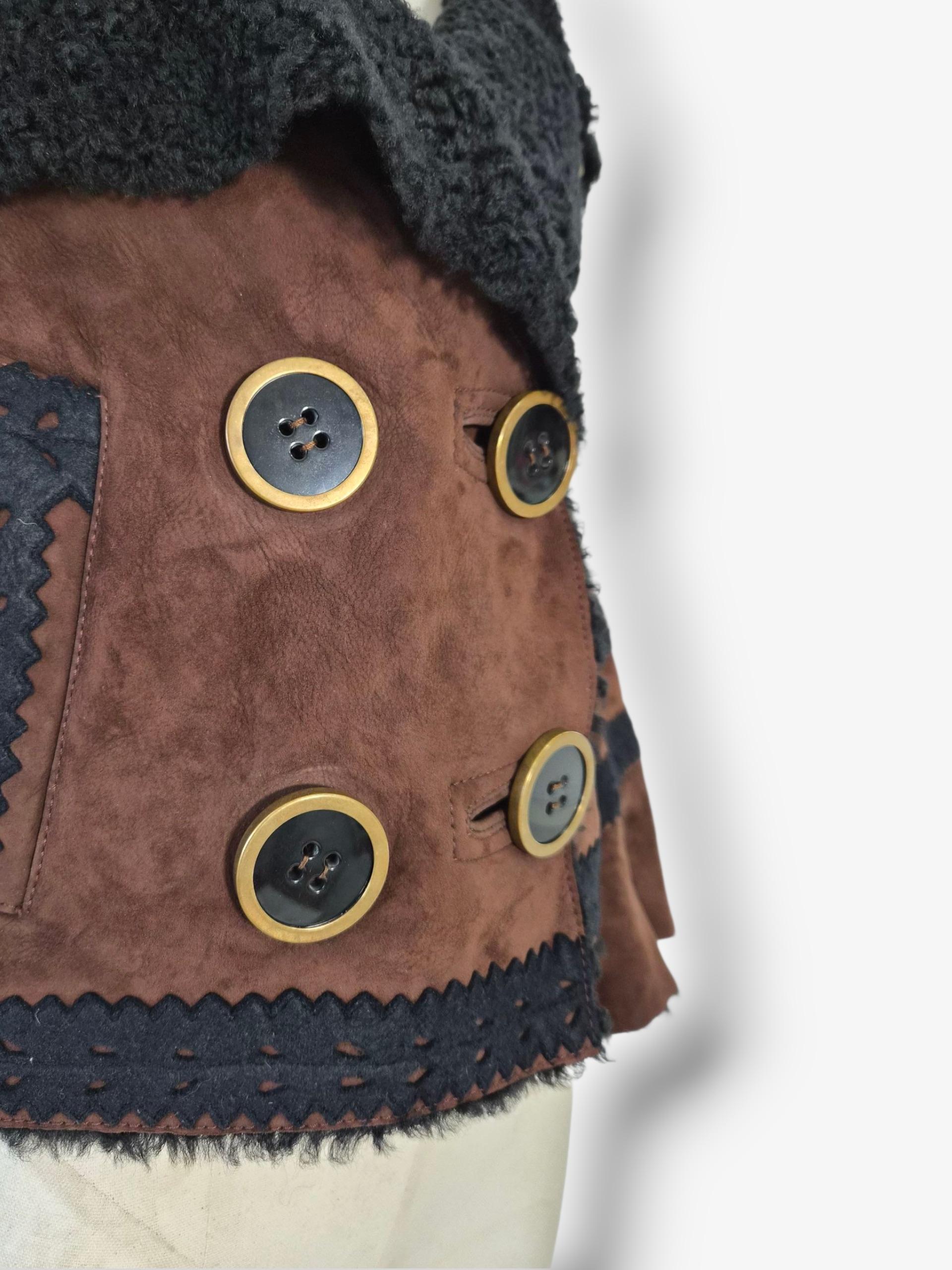 Giacca in shearling John Galliano dei primi anni '00. in vendita 2