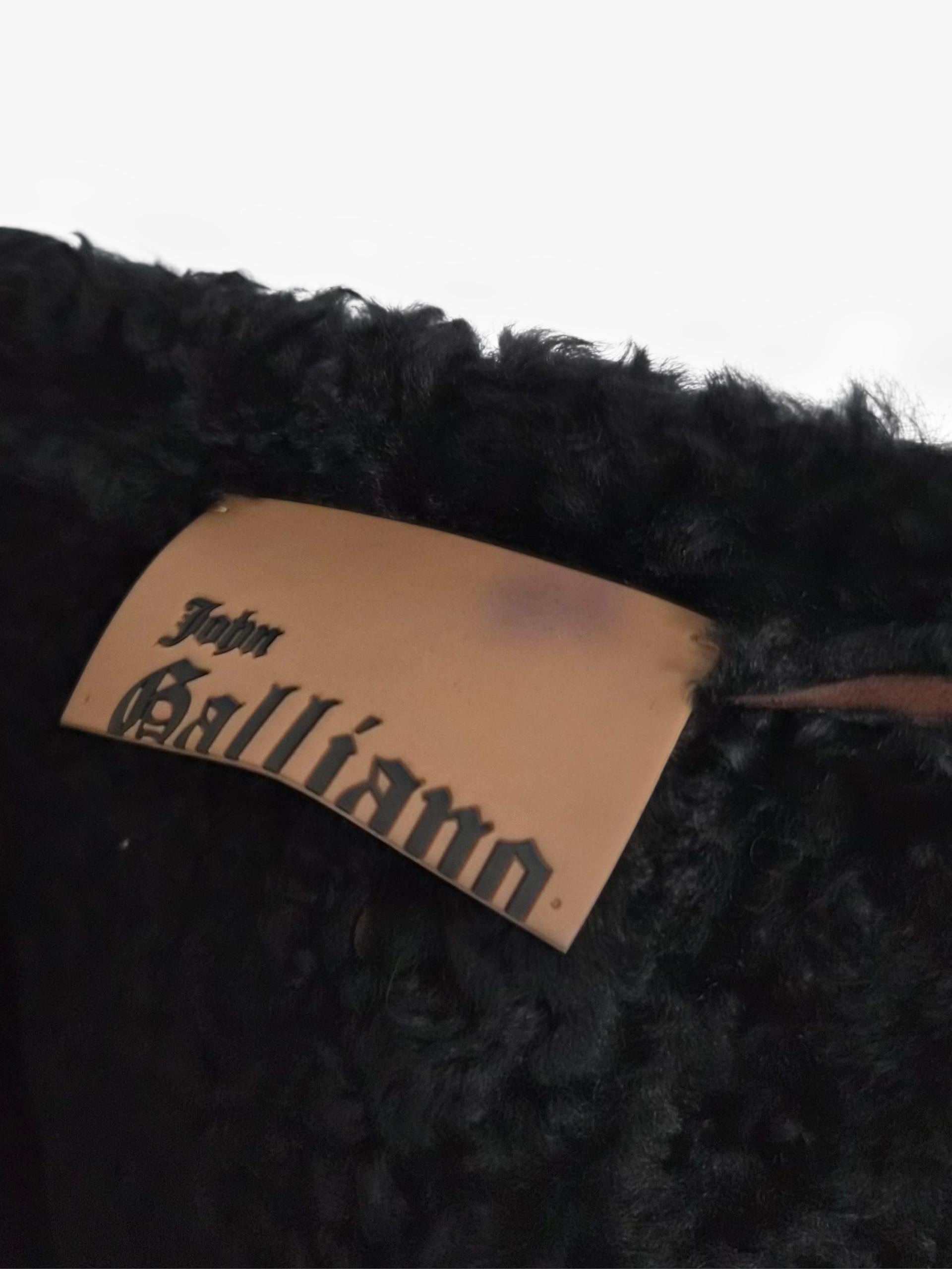 Giacca in shearling John Galliano dei primi anni '00. in vendita 3