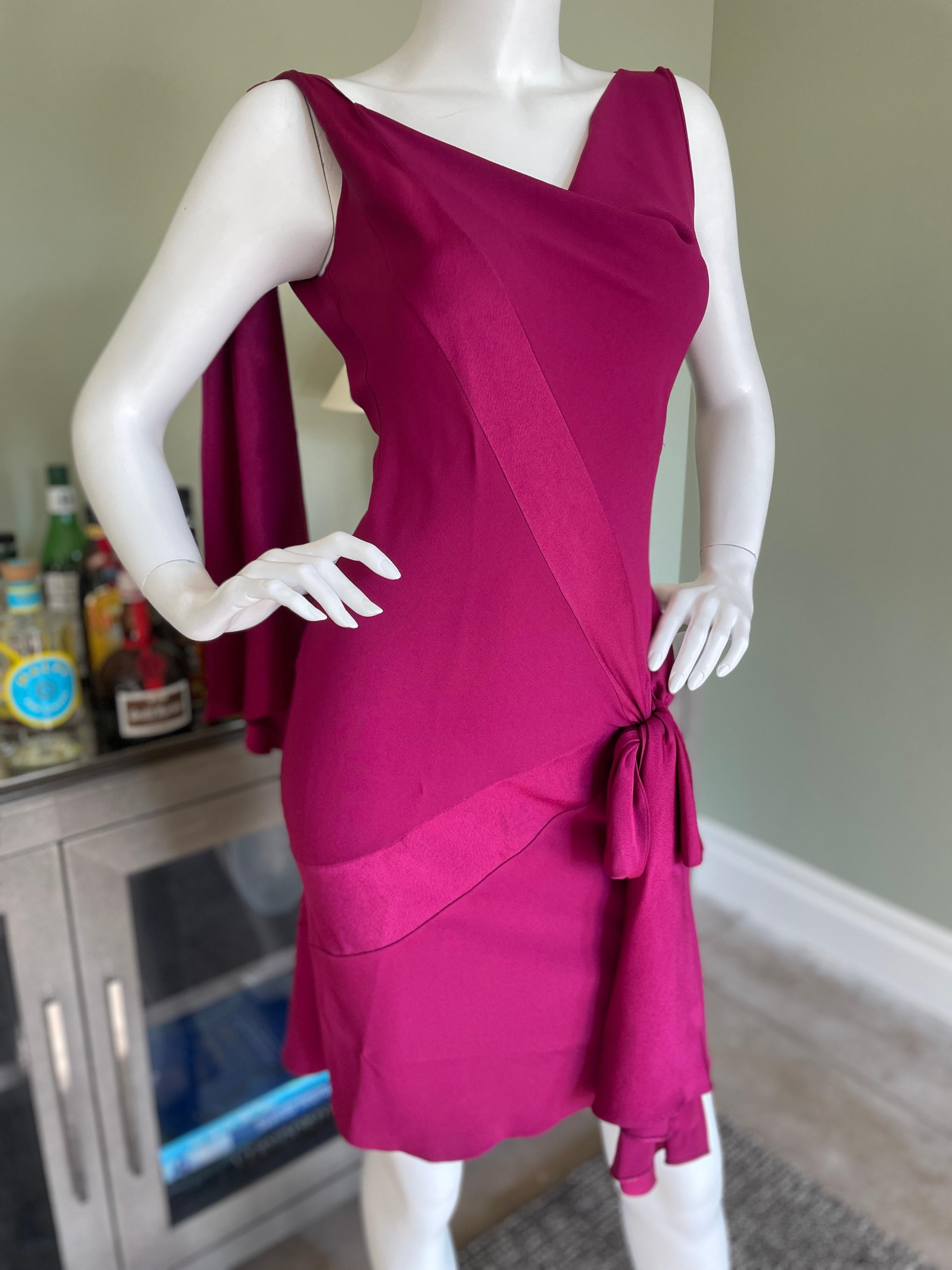  John Galliano Elegant Vintage 2004 Bias Cut Pink Evening Dress  In Excellent Condition For Sale In Cloverdale, CA