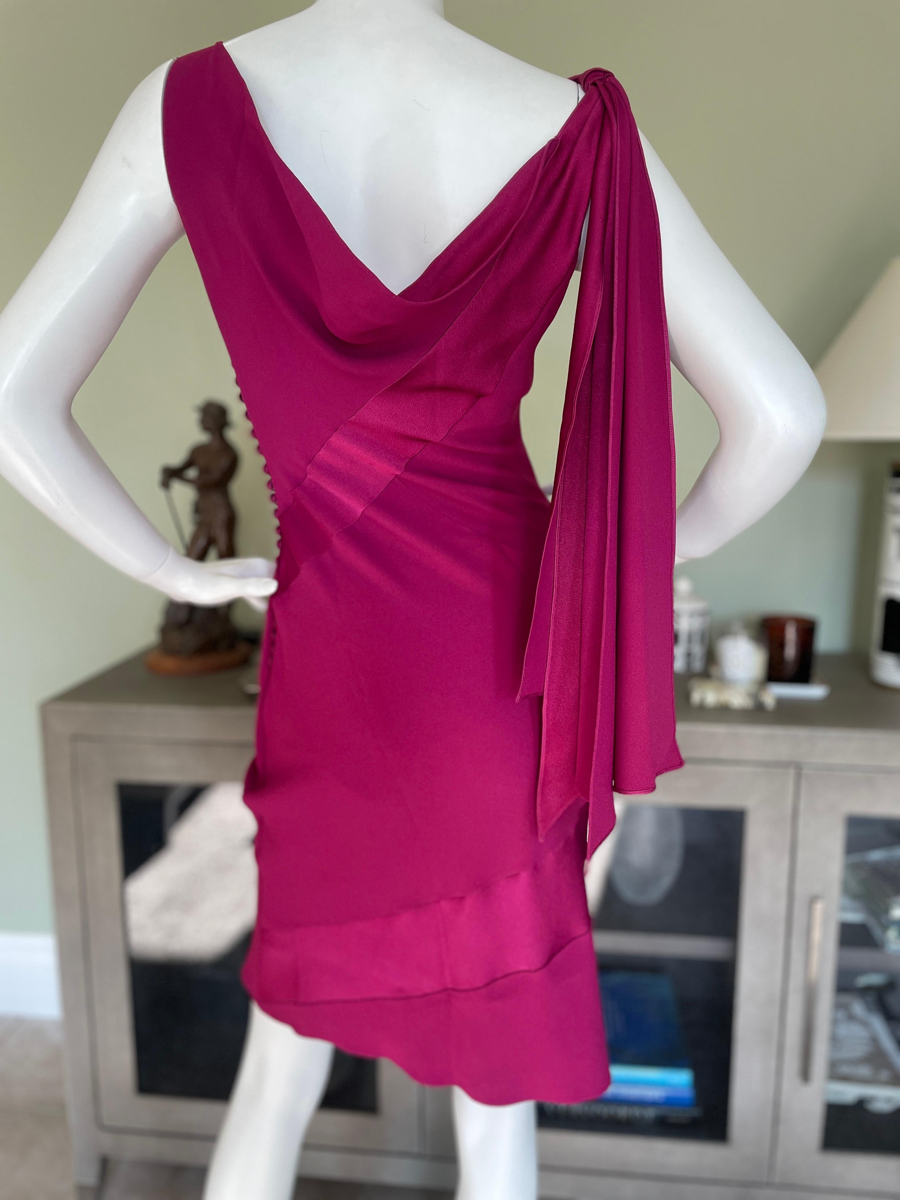  John Galliano Elegant Vintage 2004 Bias Cut Pink Evening Dress  For Sale 3