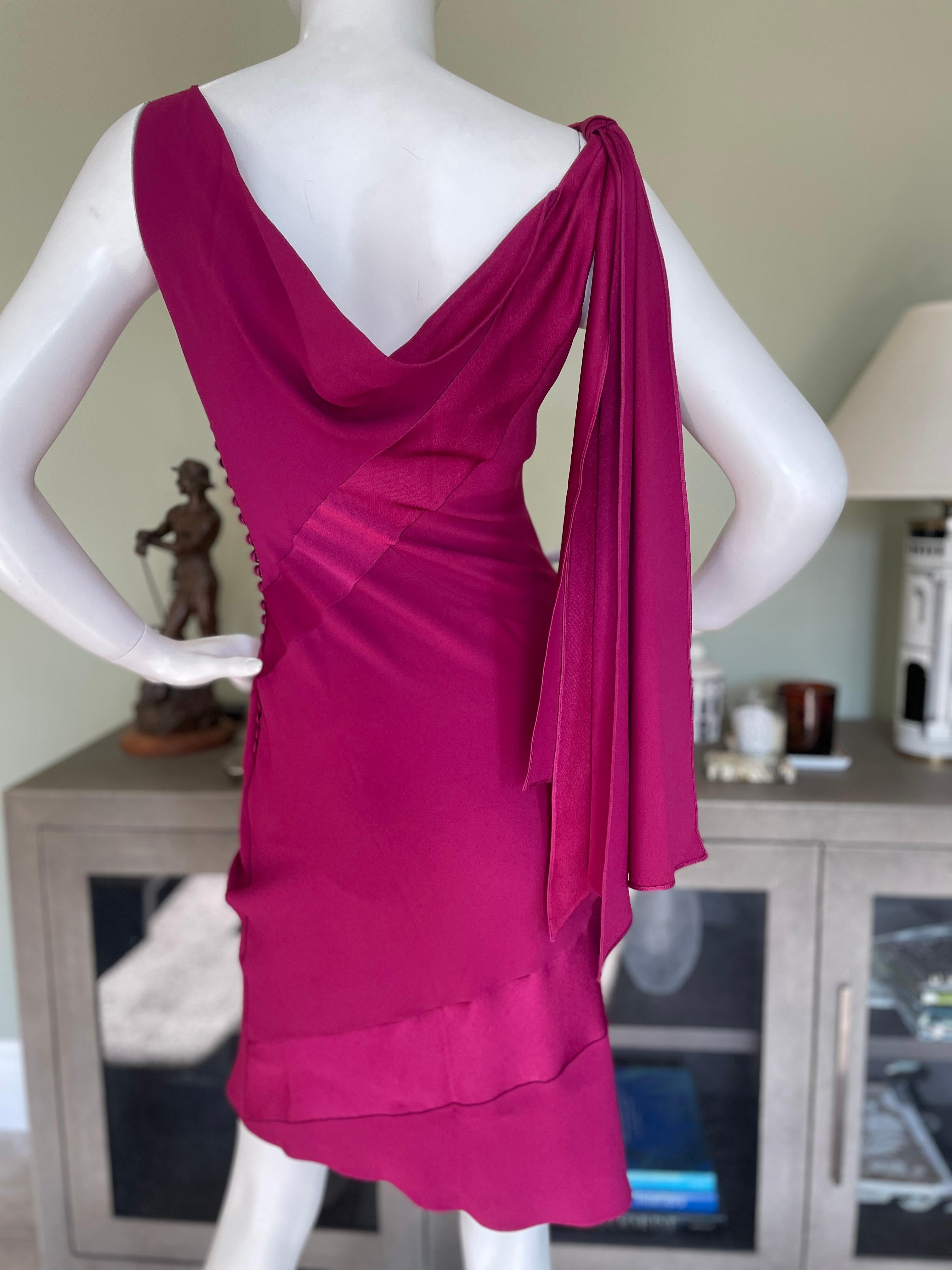  John Galliano Elegant Vintage 2004 Bias Cut Pink Evening Dress  For Sale 4